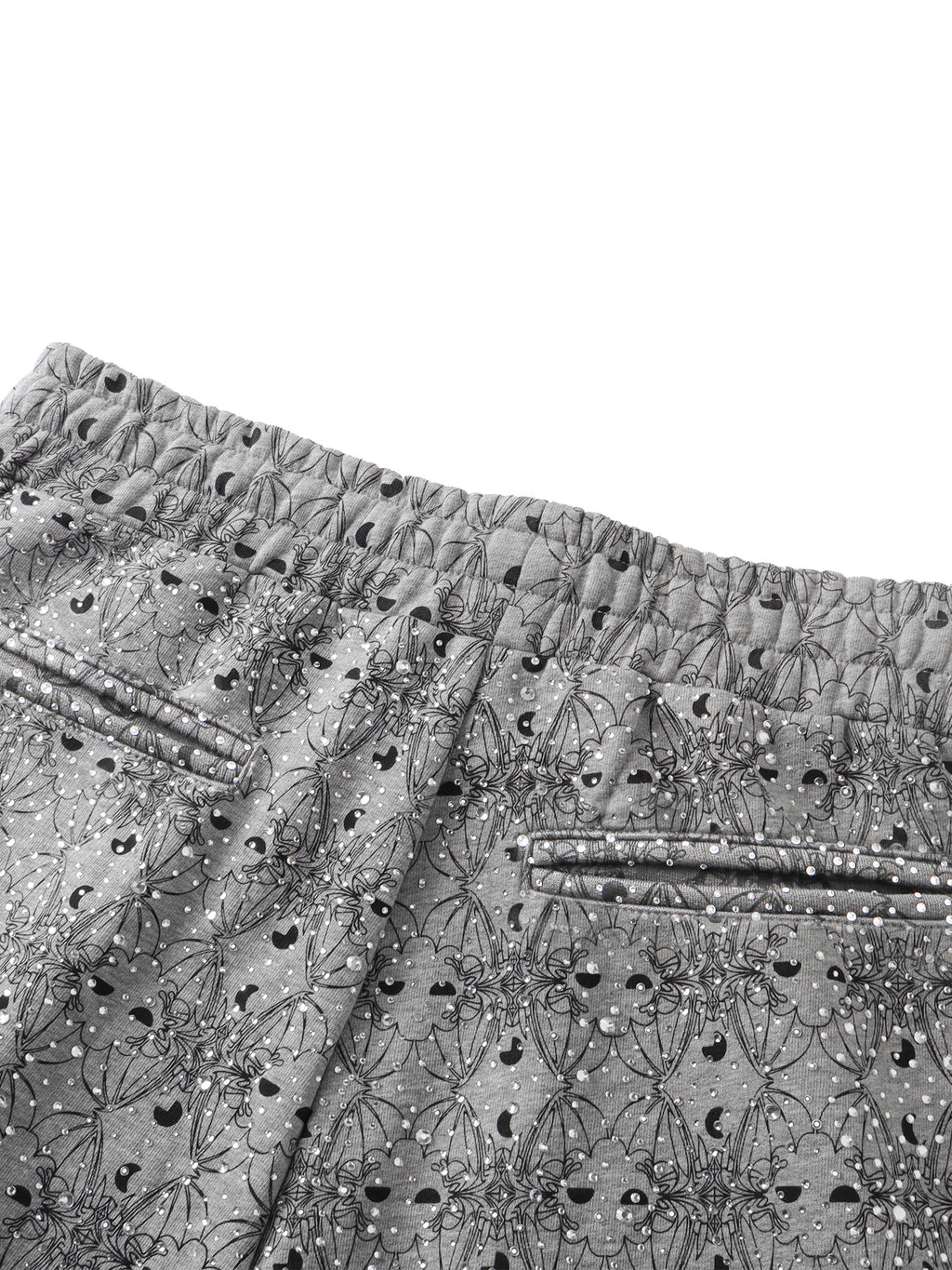 LUMINOUS DAWN DARK PATTERN RHINESTONE PANTS