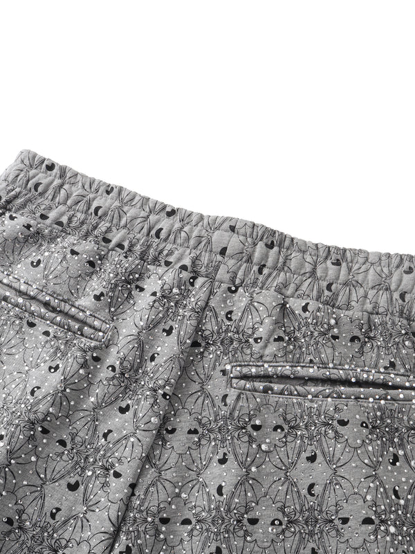 LUMINOUS DAWN DARK PATTERN RHINESTONE PANTS