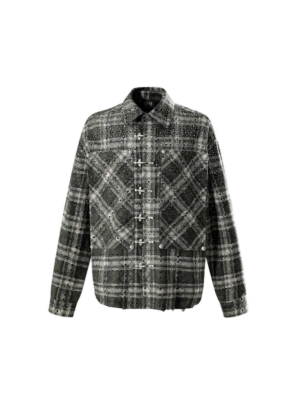 LUMINOUS DAWN SHADOWBAT BUCKLE PLAID SHIRT