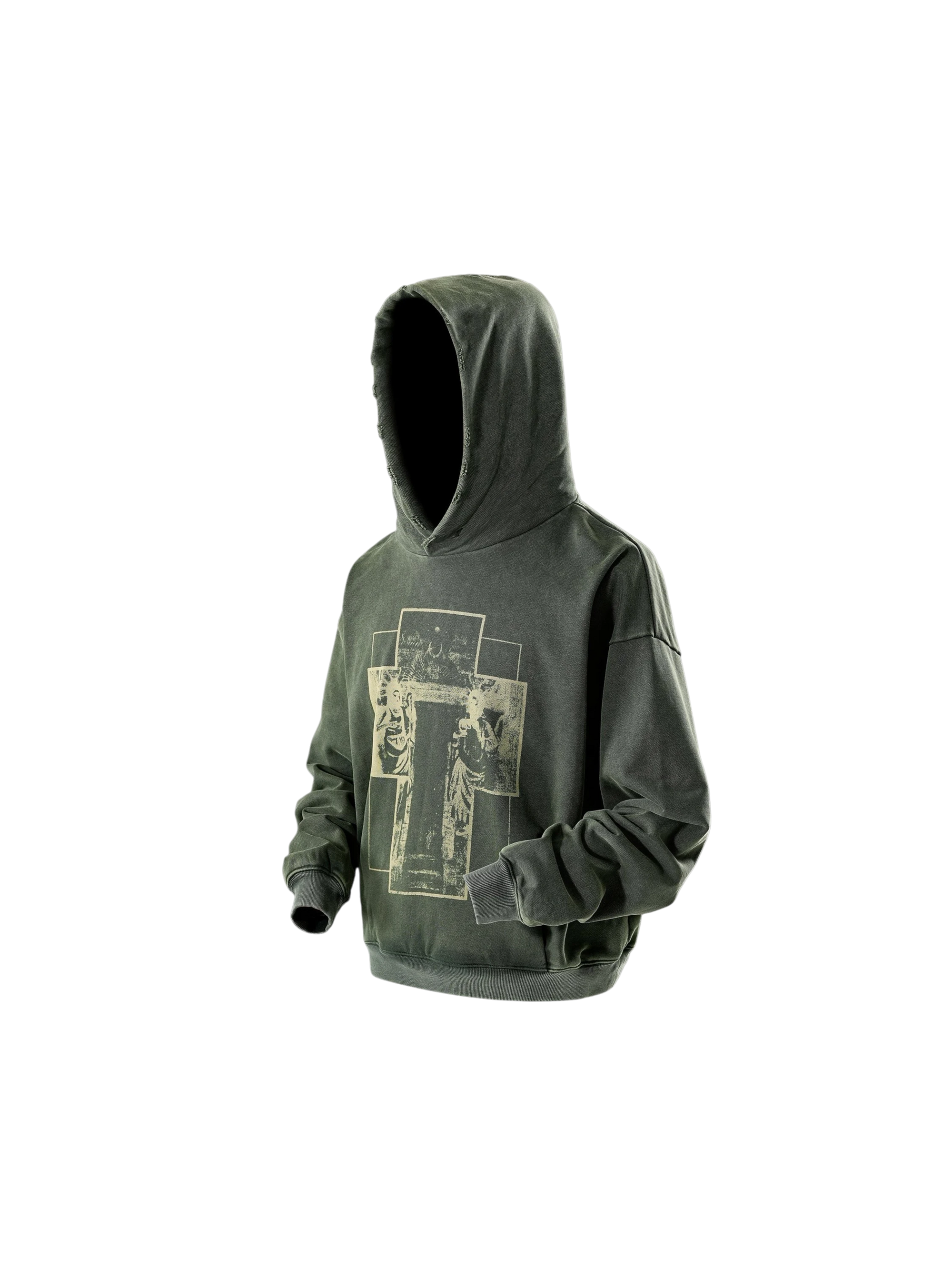 TBHNP Disciple Double Saints distressed pullover hoodie — men's streetwear hoodie