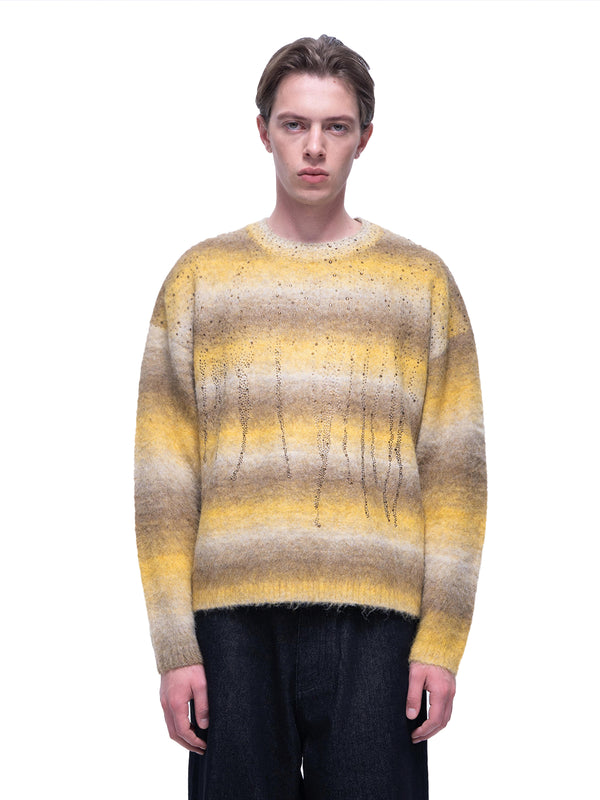 LUMINOUS DAWN RHINESTONE MOHAIR SWEATER