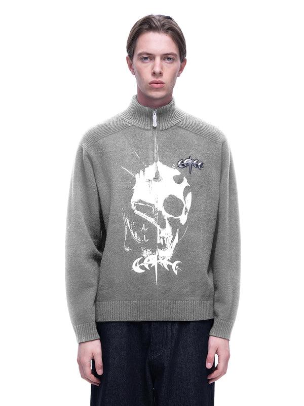 LUMINOUS DAWN KNIGHT AND UNDEAD PRINTED SWEATER