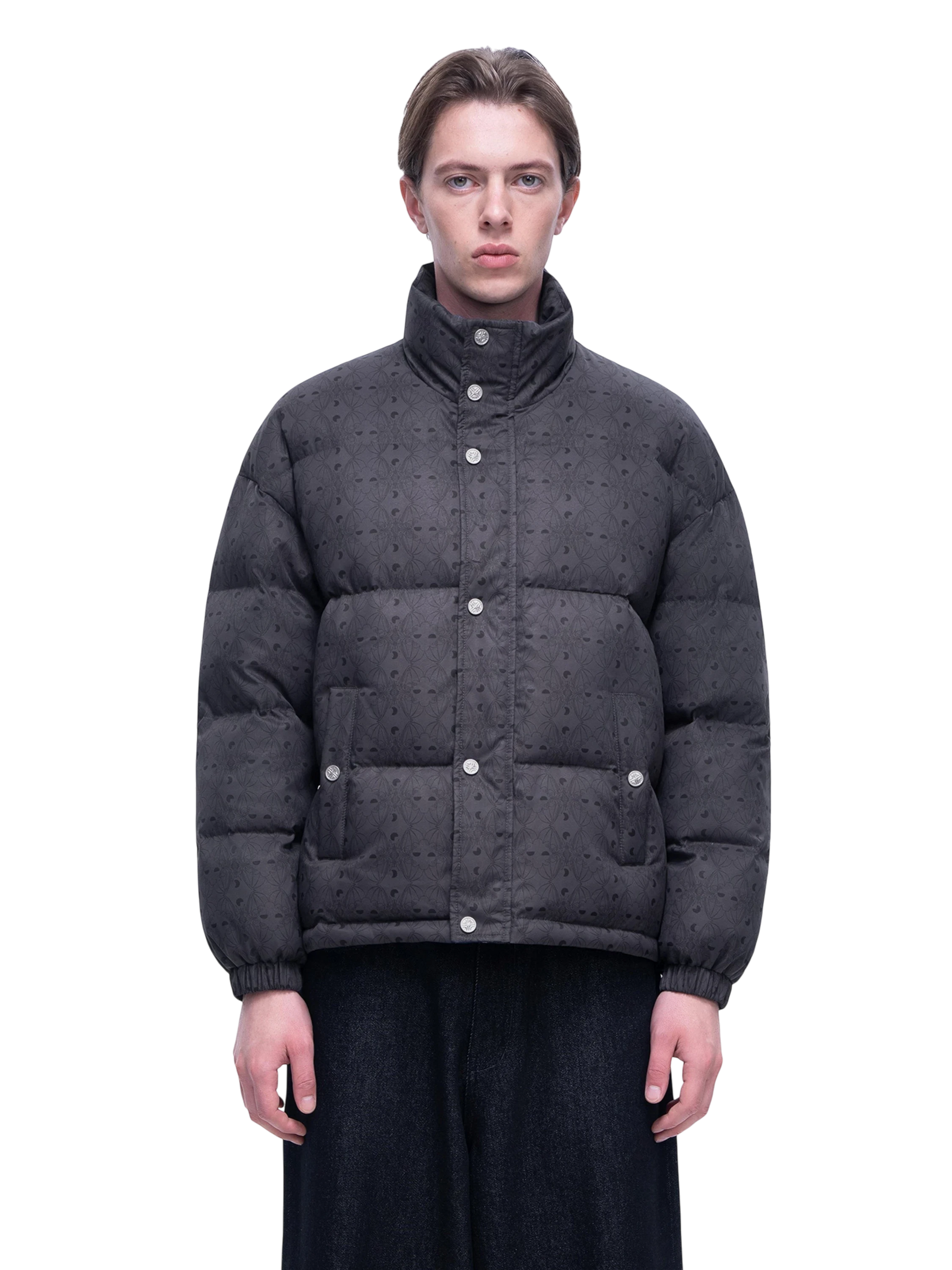 TBHNP Luminous Dawn Shadowbat down puffer jacket — men's gothic streetwear jacket