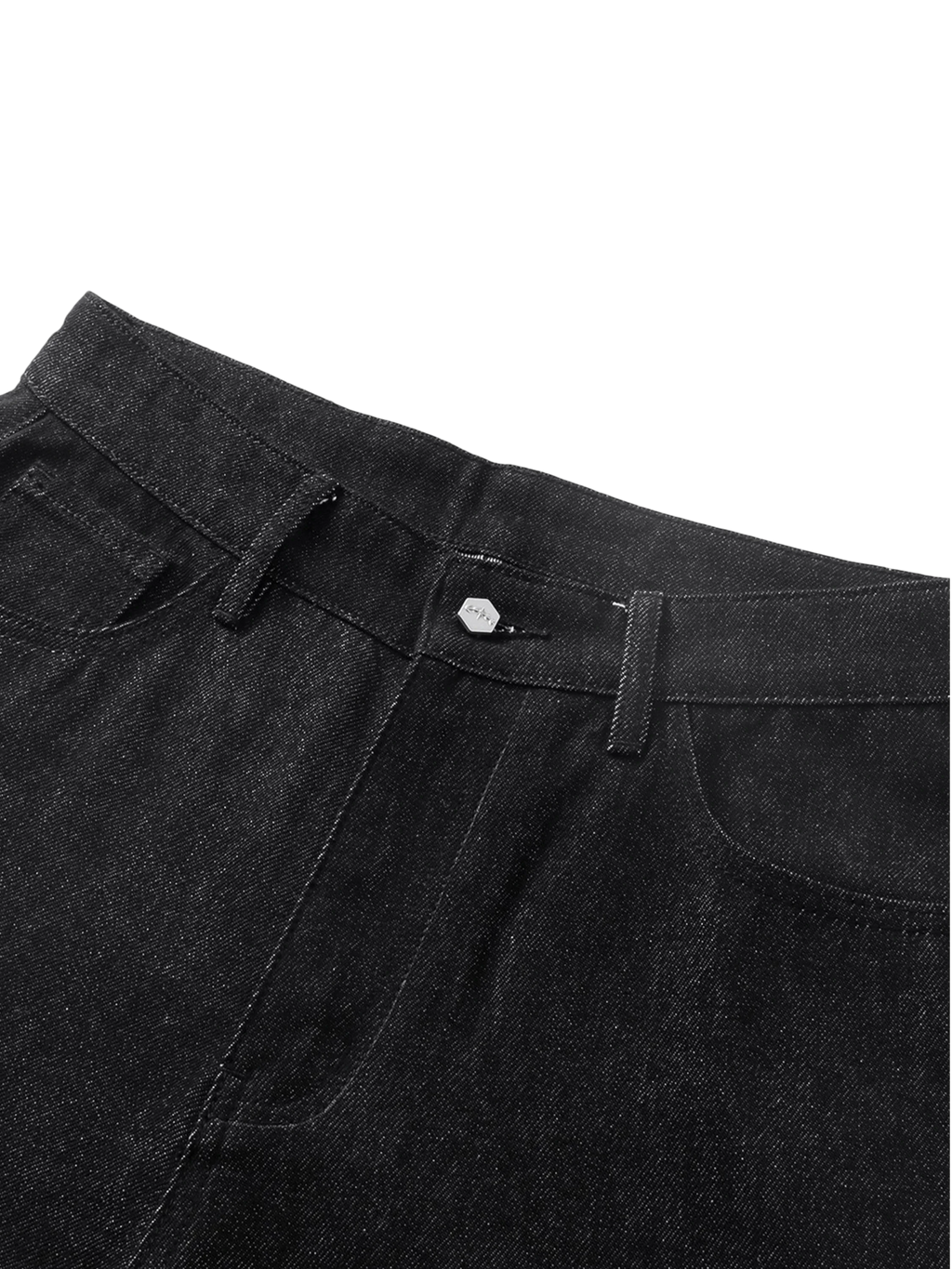 LUMINOUS DAWN COATED BAGGY WIDE-LEG JEANS