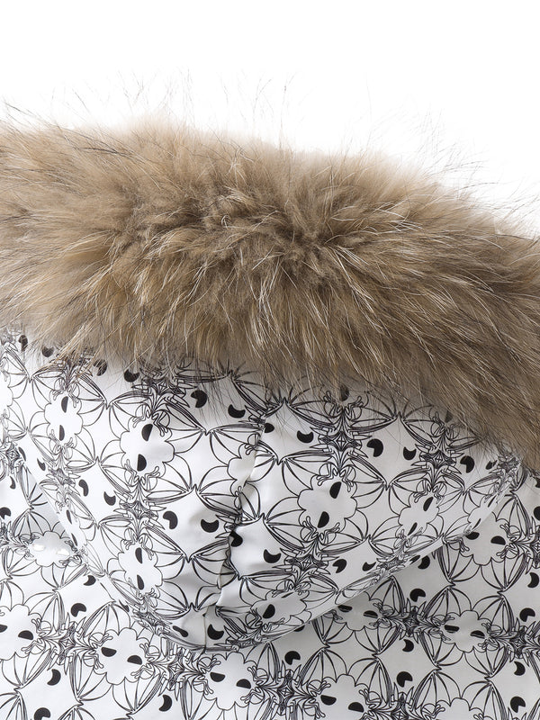 LUMINOUS DAWN BAT PATTERN DOWN VEST