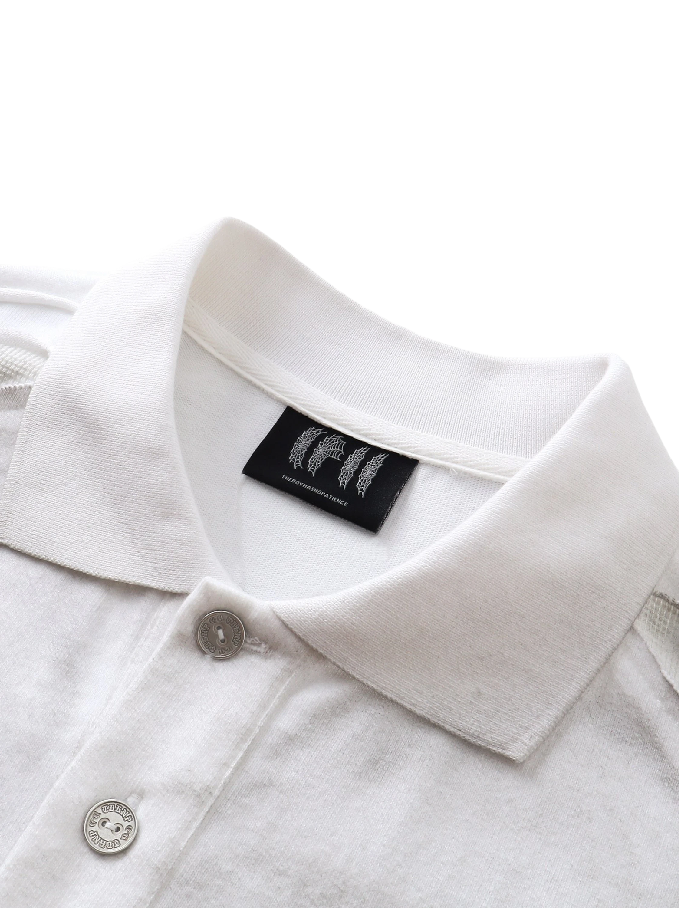 TBHNP Luminous Dawn structured seam polo shirt — men's streetwear short-sleeve polo