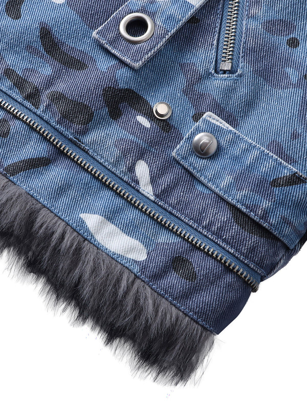 ECLIPSE OF THE BLOOD MOON BLUE CAMOUFLAGE JACKET