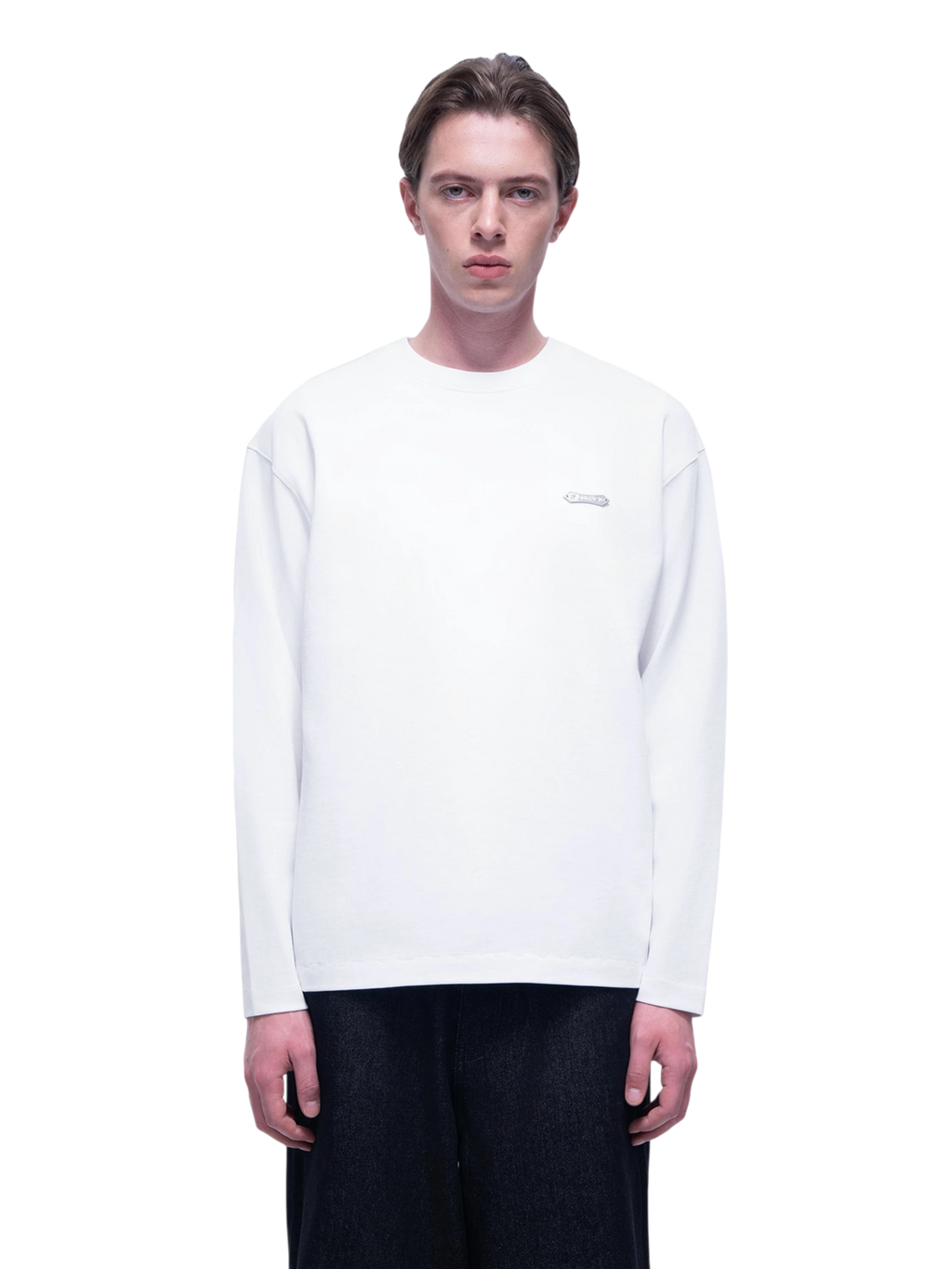 TBHNP Luminous Dawn flocked logo long-sleeve tee — men's streetwear graphic tee