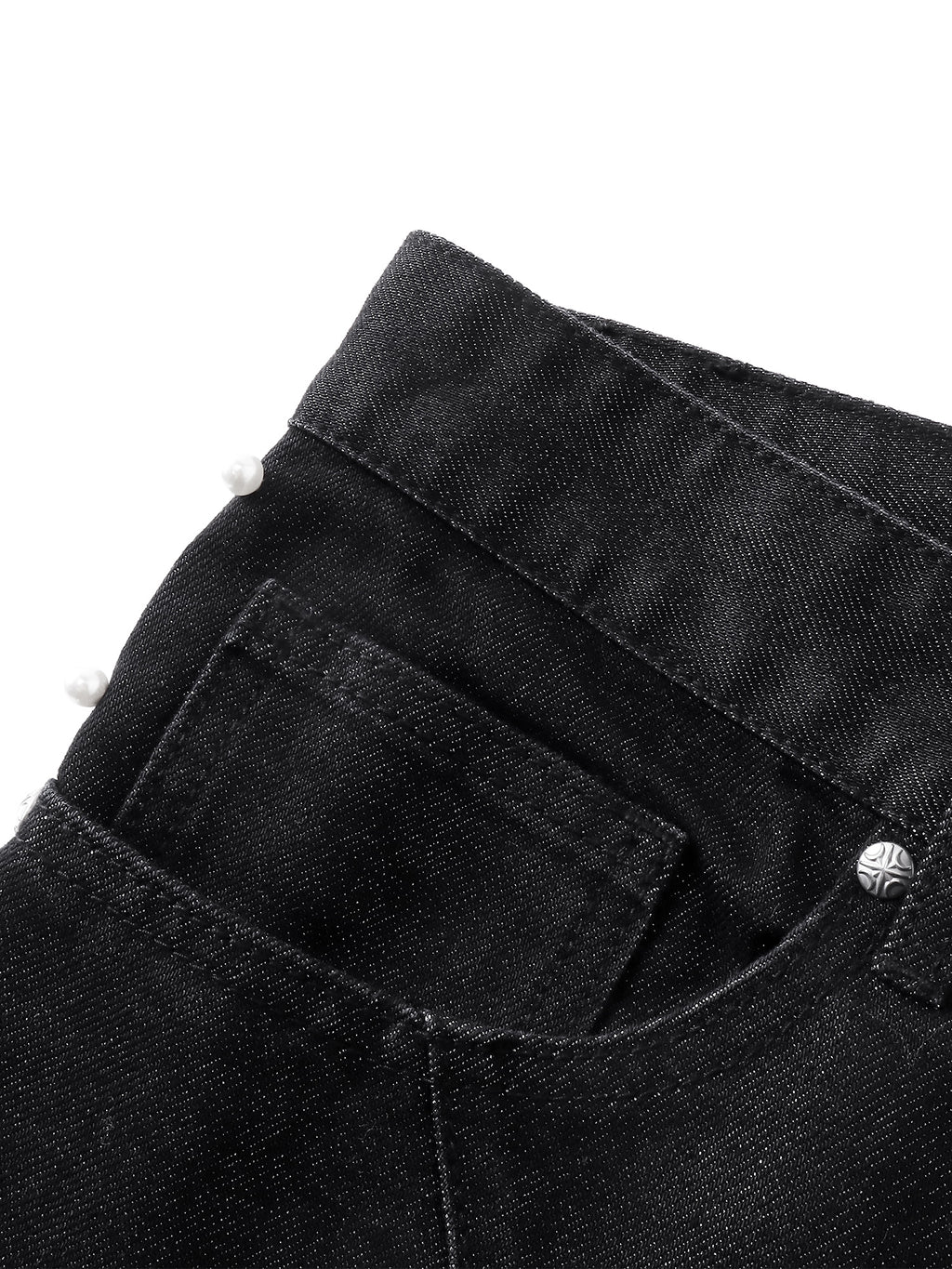 LUMINOUS DAWN ASTRAL METAL LOGO SILKY FLARE JEANS