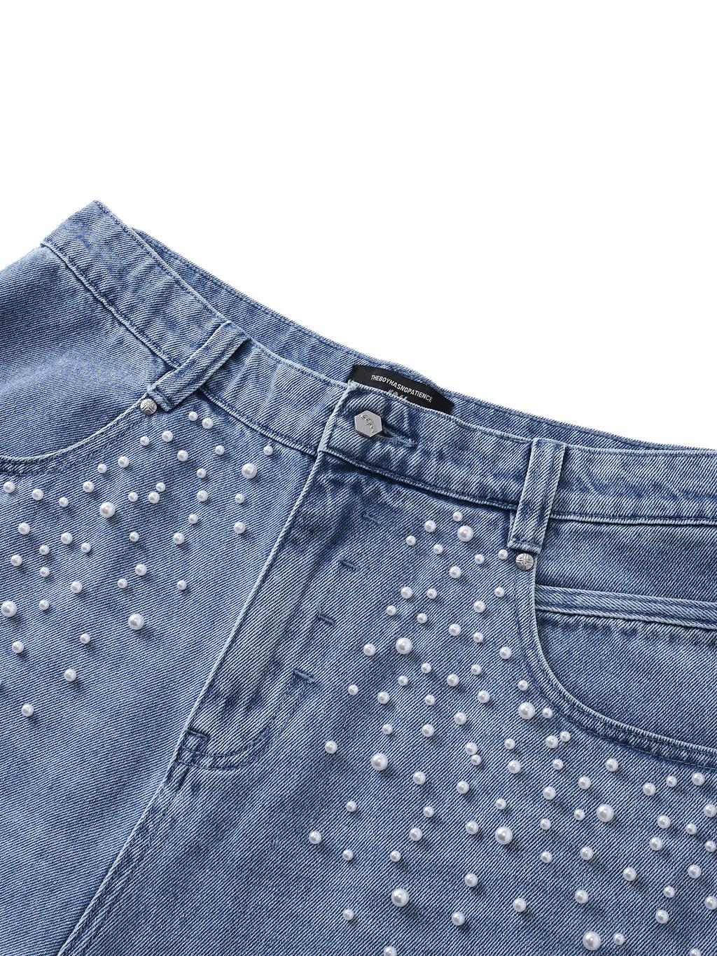  LUMINOUS DAWN KNIGHT PEARL ARMOR CROPPED JEANS