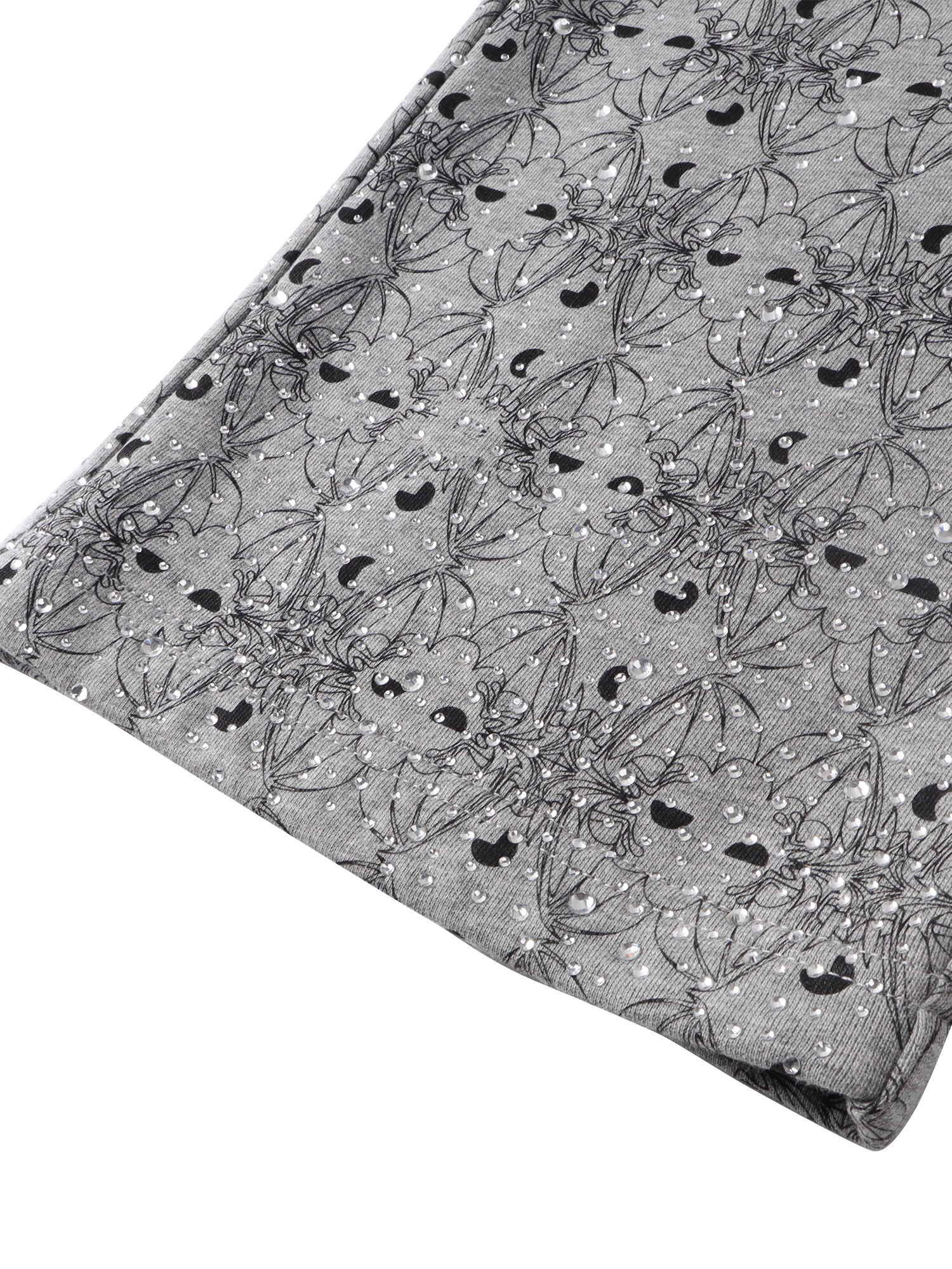 LUMINOUS DAWN DARK PATTERN RHINESTONE PANTS