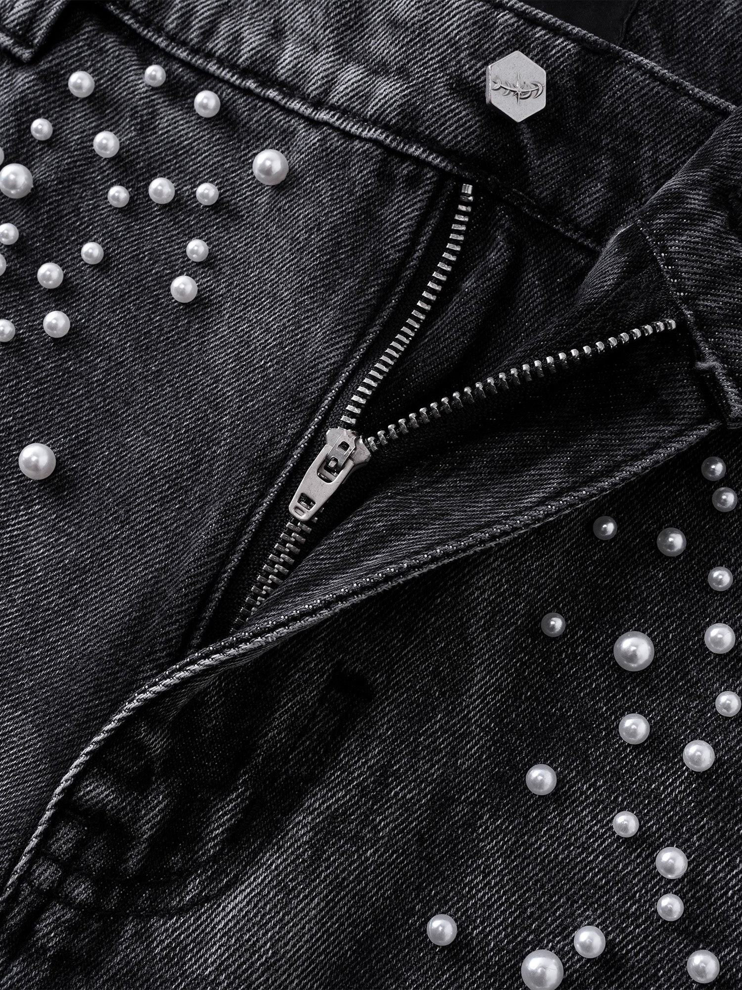 TBHNP Luminous Dawn pearl armor cropped wide-leg jeans — men's streetwear denim