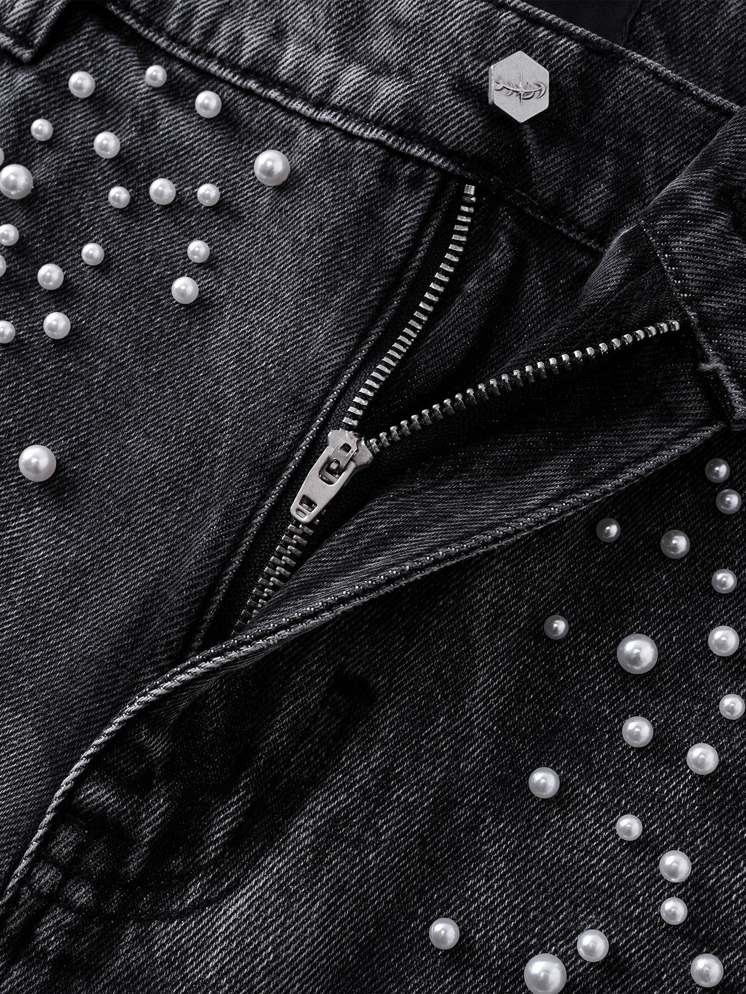 TBHNP Luminous Dawn pearl armor cropped wide-leg jeans — men's streetwear denim