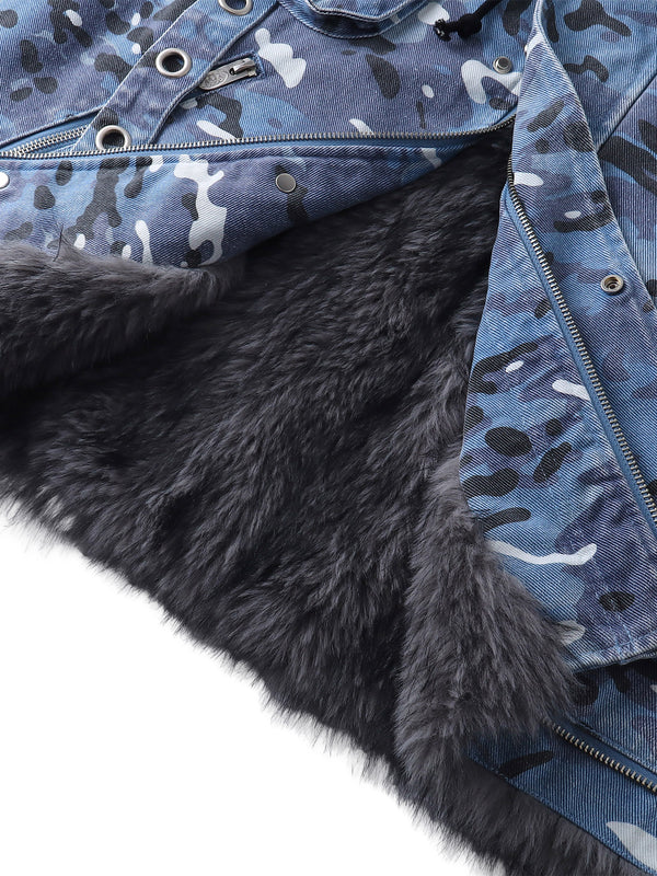 ECLIPSE OF THE BLOOD MOON BLUE CAMOUFLAGE JACKET