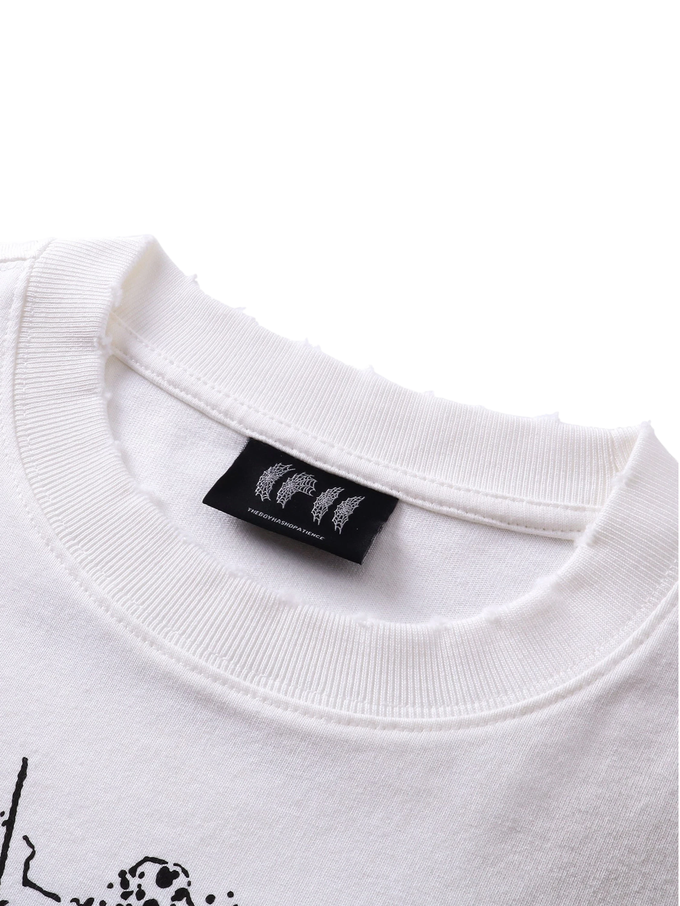 TBHNP Luminous Dawn gothic castle print heavyweight t-shirt, white — men's streetwear graphic tee