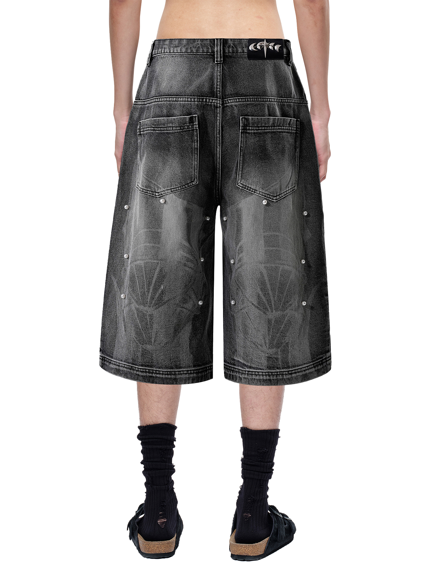  LUMINOUS DAWN KNIGHT PEARL ARMOR CROPPED JEANS