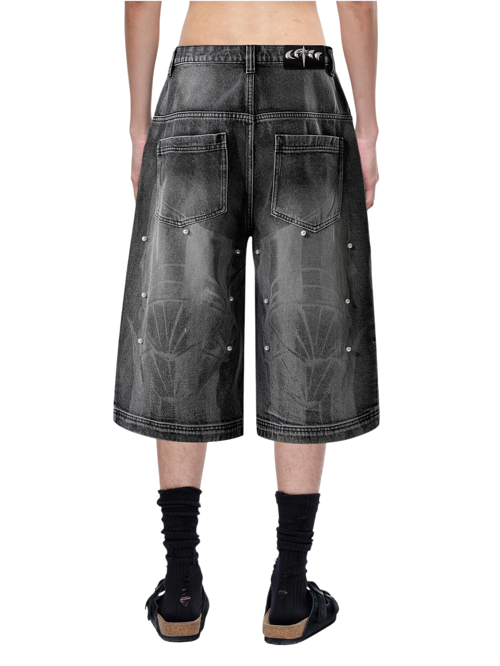 TBHNP Luminous Dawn pearl armor cropped wide-leg jeans — men's streetwear denim