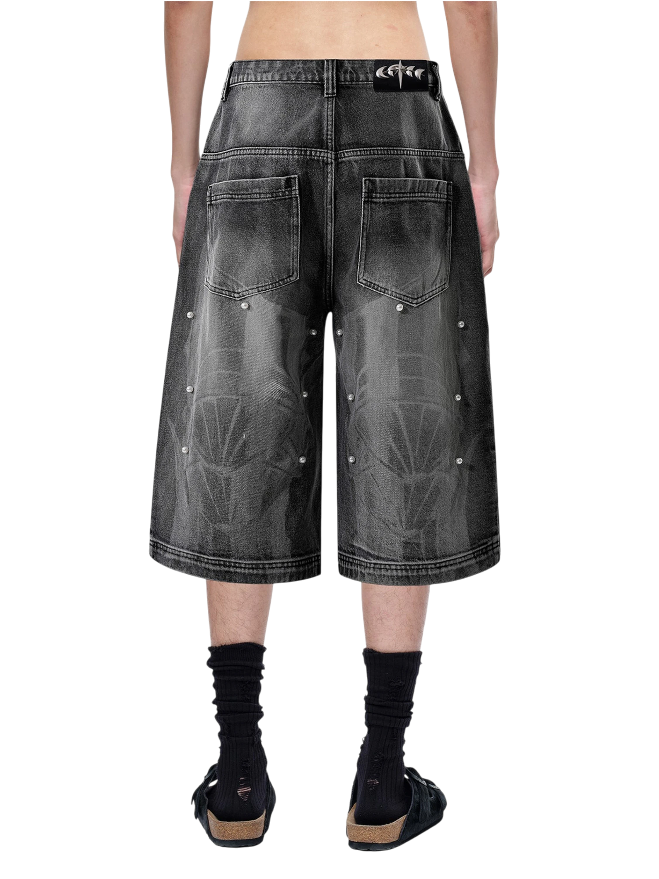 TBHNP Luminous Dawn pearl armor cropped wide-leg jeans — men's streetwear denim