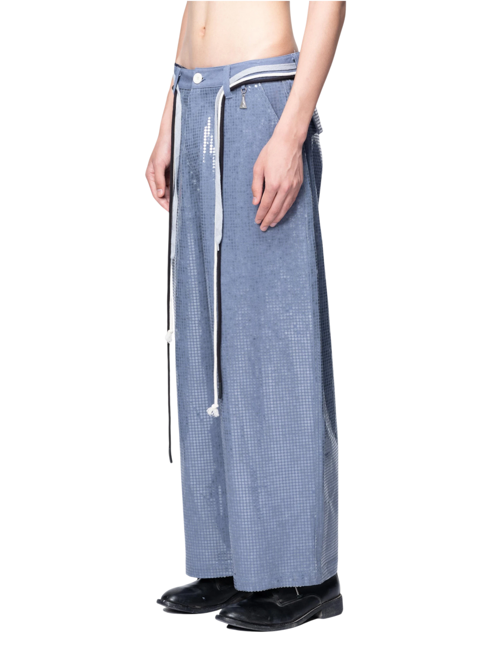 TBHNP Disciple sequin wide-leg work pants — men's streetwear pants