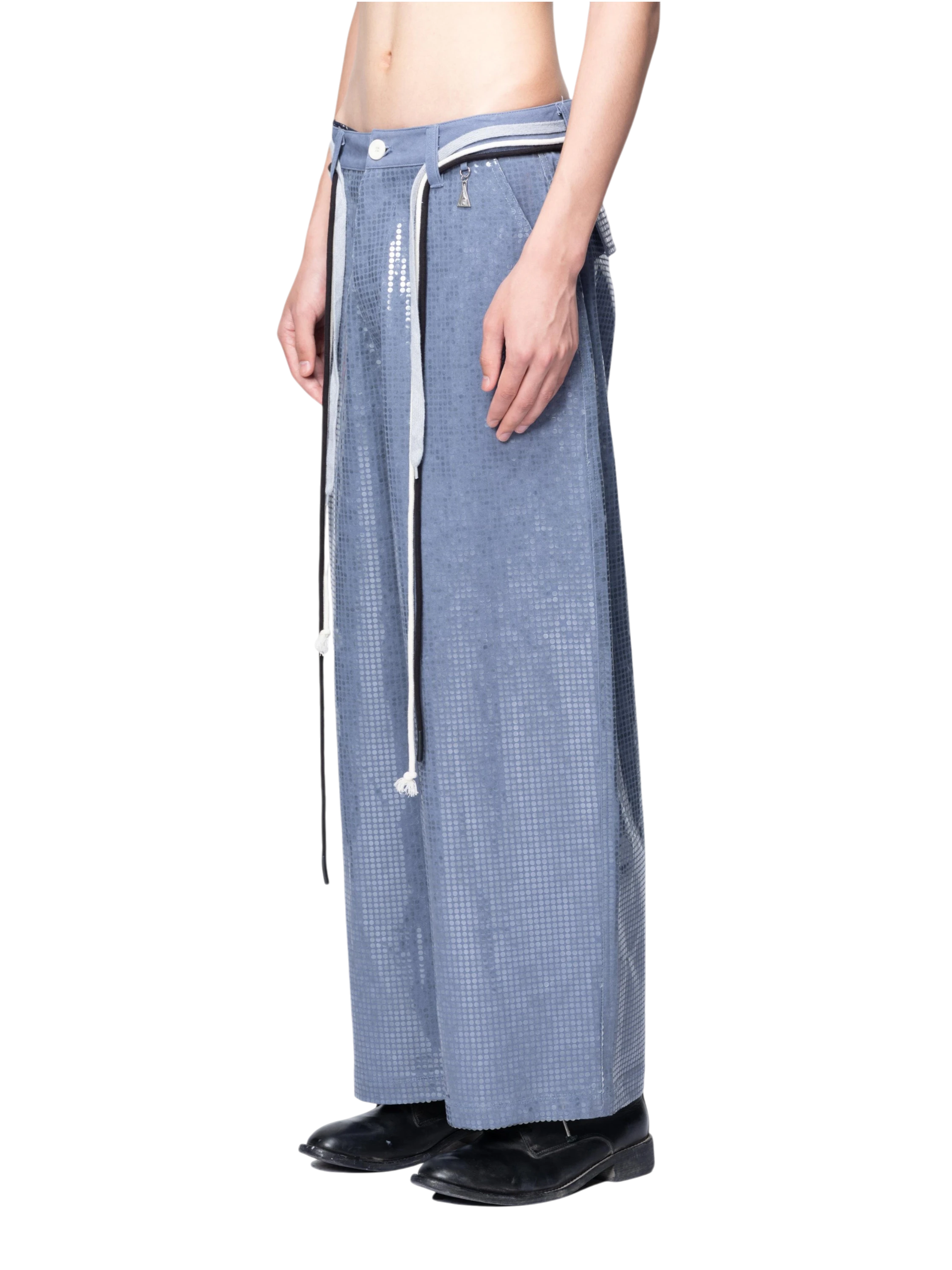 TBHNP Disciple sequin wide-leg work pants — men's streetwear pants