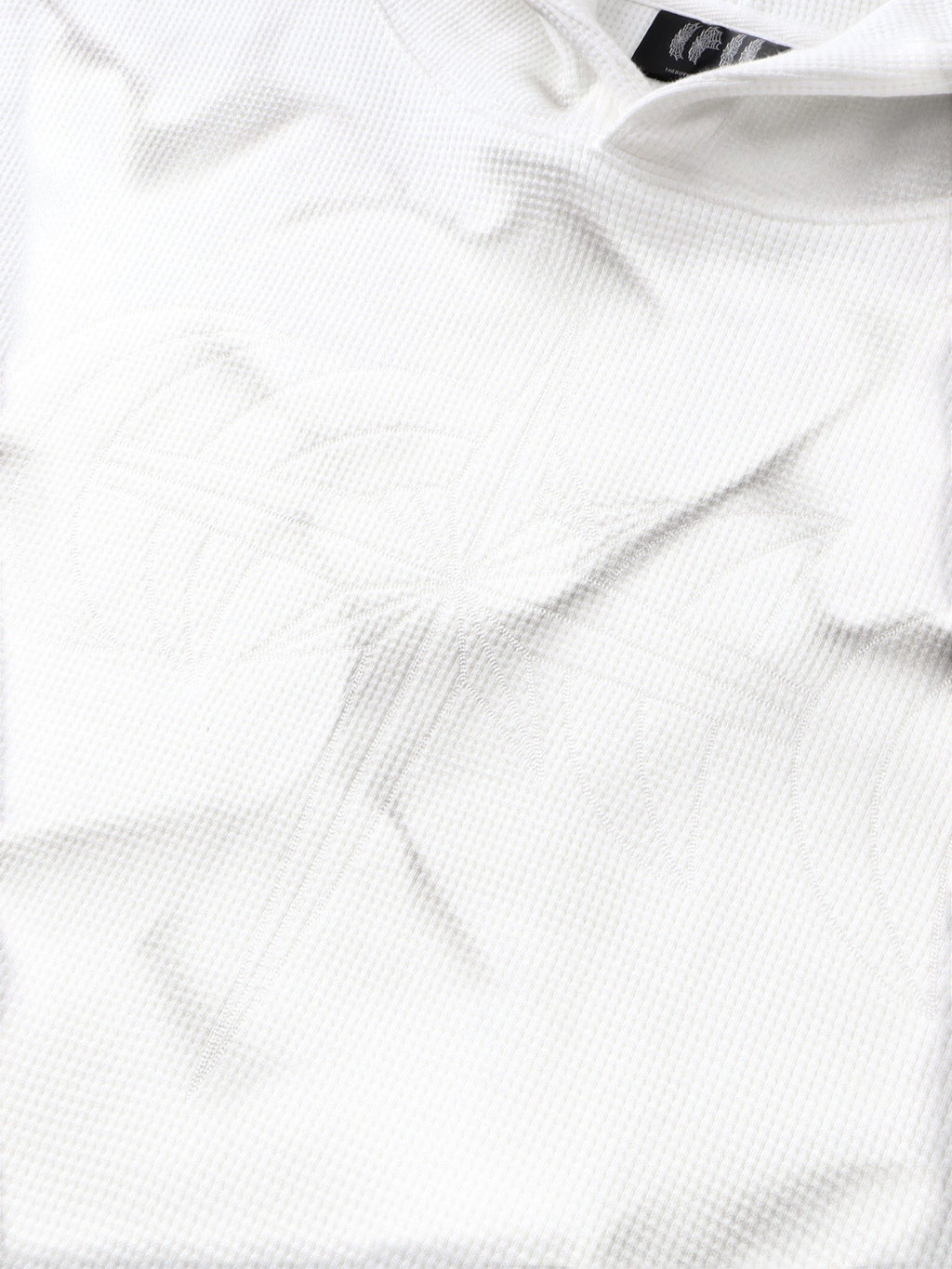 LUMINOUS DAWN EMBROIDERED LOGO TEXTURED HOODIE