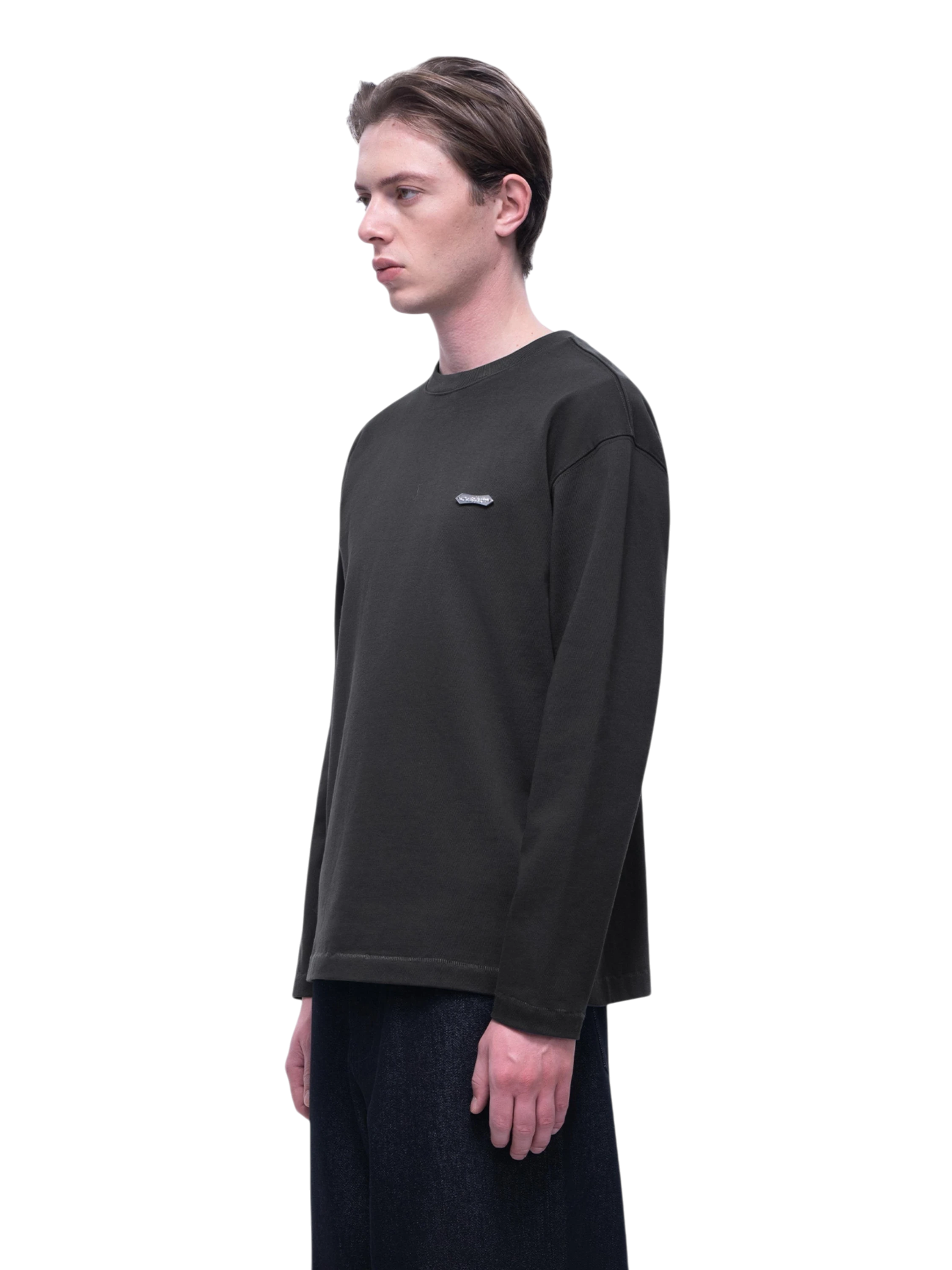 TBHNP Luminous Dawn flocked logo long-sleeve tee — men's streetwear graphic tee