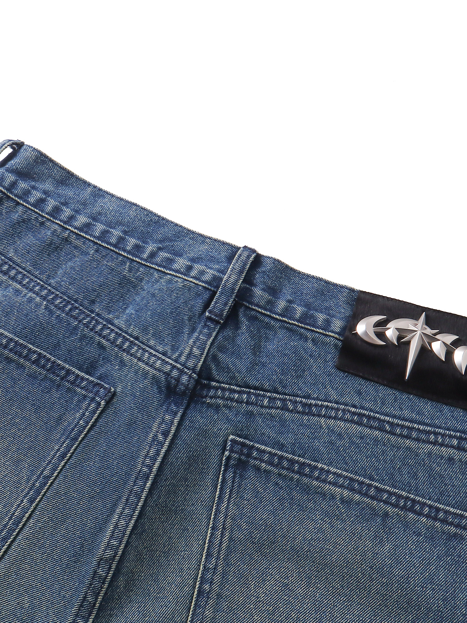 LUMINOUS DAWN RHINESTONE CROPPED JEANS