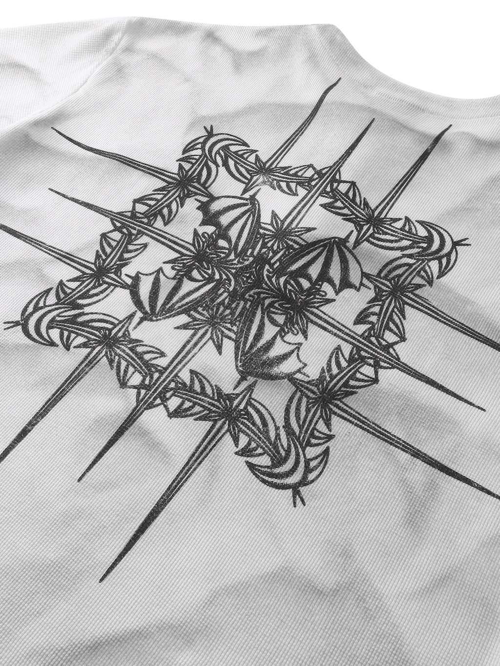 LUMINOUS DAWN WAFFLE-KNIT L-S TEE
