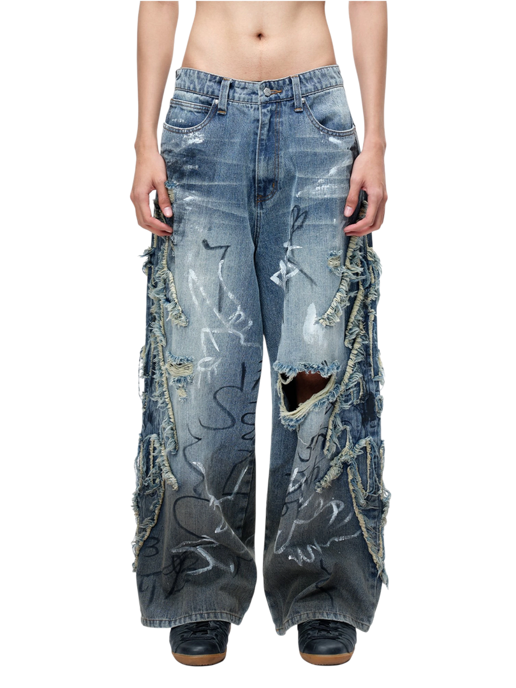 LUMINOUS DAWN GRAFFITI BAGGY JEANS