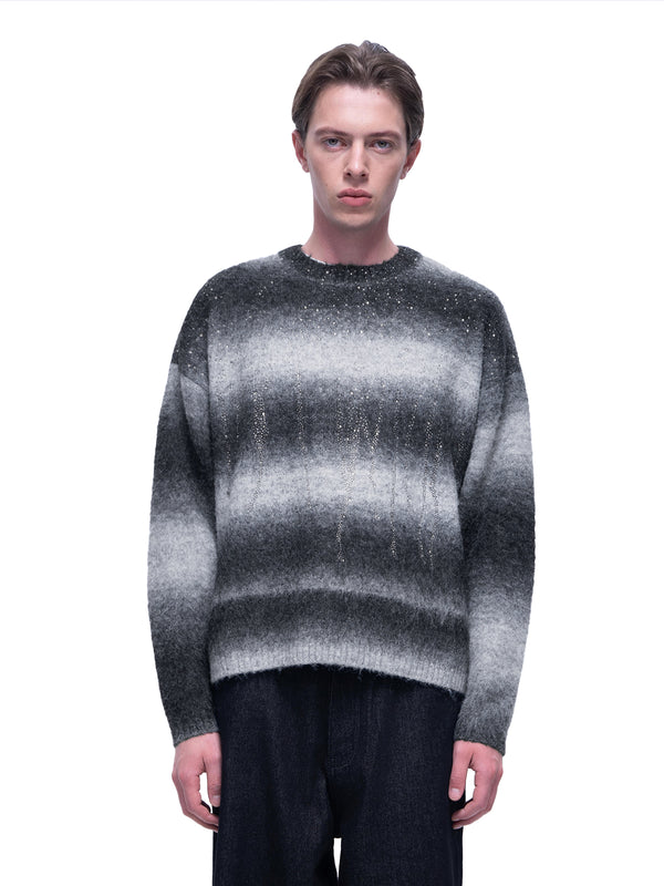 LUMINOUS DAWN RHINESTONE MOHAIR SWEATER