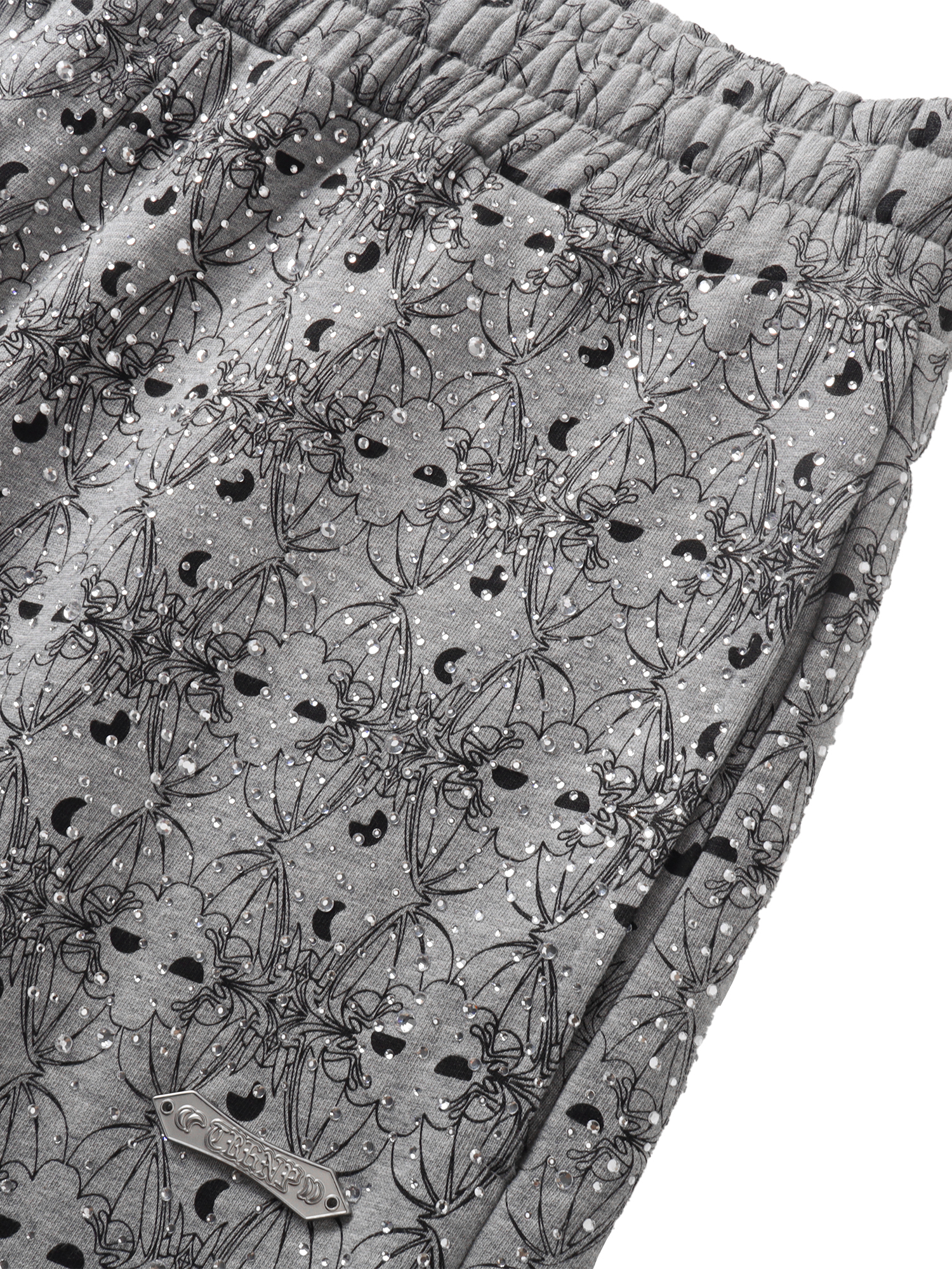 LUMINOUS DAWN DARK PATTERN RHINESTONE PANTS