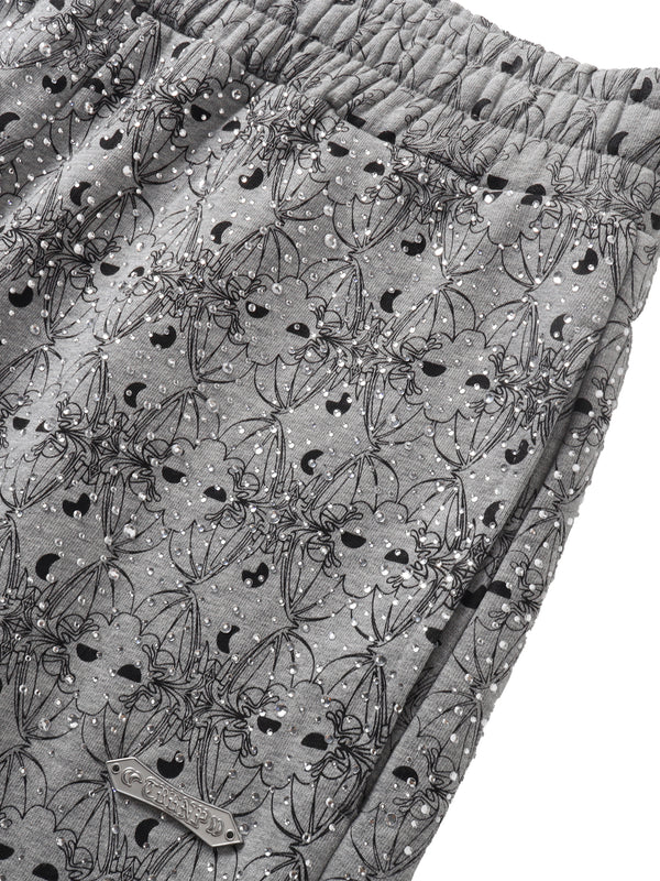 LUMINOUS DAWN DARK PATTERN RHINESTONE PANTS