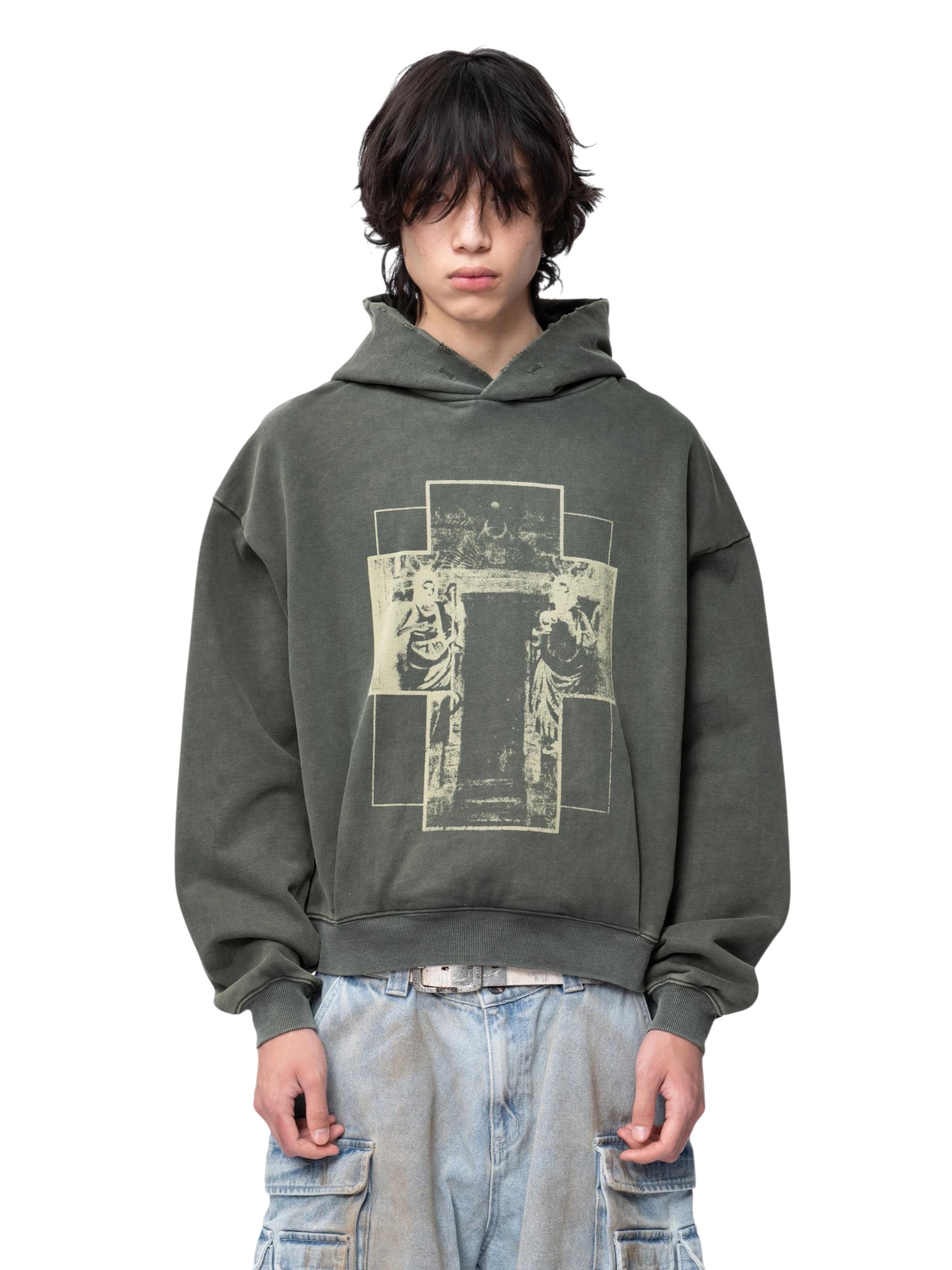 TBHNP Disciple Double Saints distressed pullover hoodie — men's streetwear hoodie