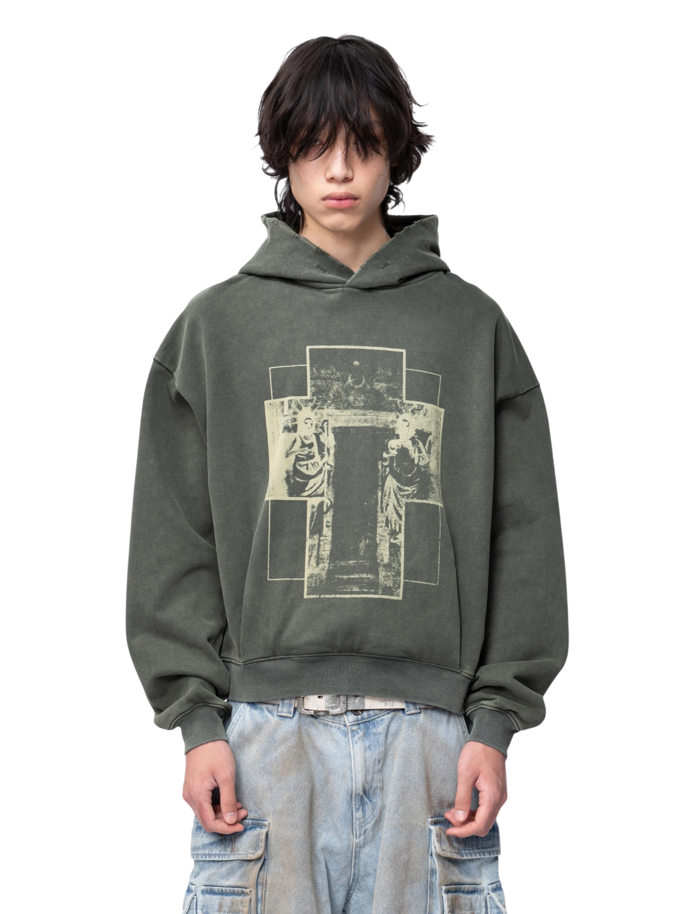 TBHNP Disciple Double Saints distressed pullover hoodie — men's streetwear hoodie