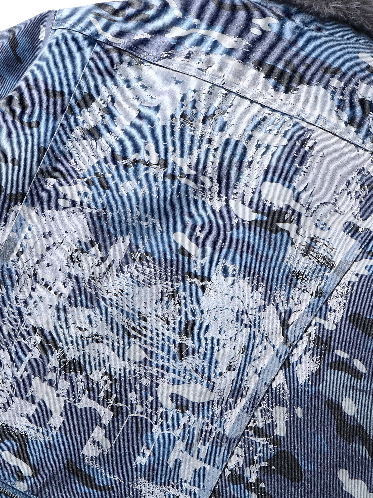 ECLIPSE OF THE BLOOD MOON BLUE CAMOUFLAGE JACKET