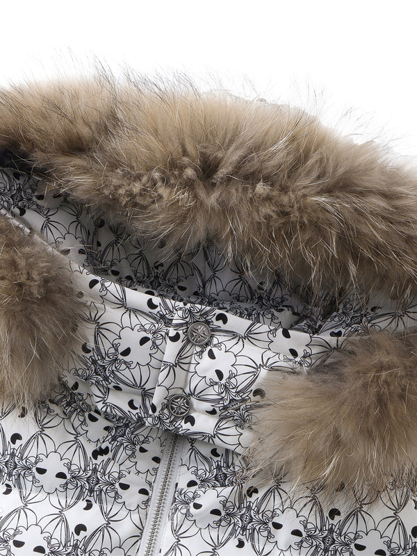 LUMINOUS DAWN BAT PATTERN DOWN VEST