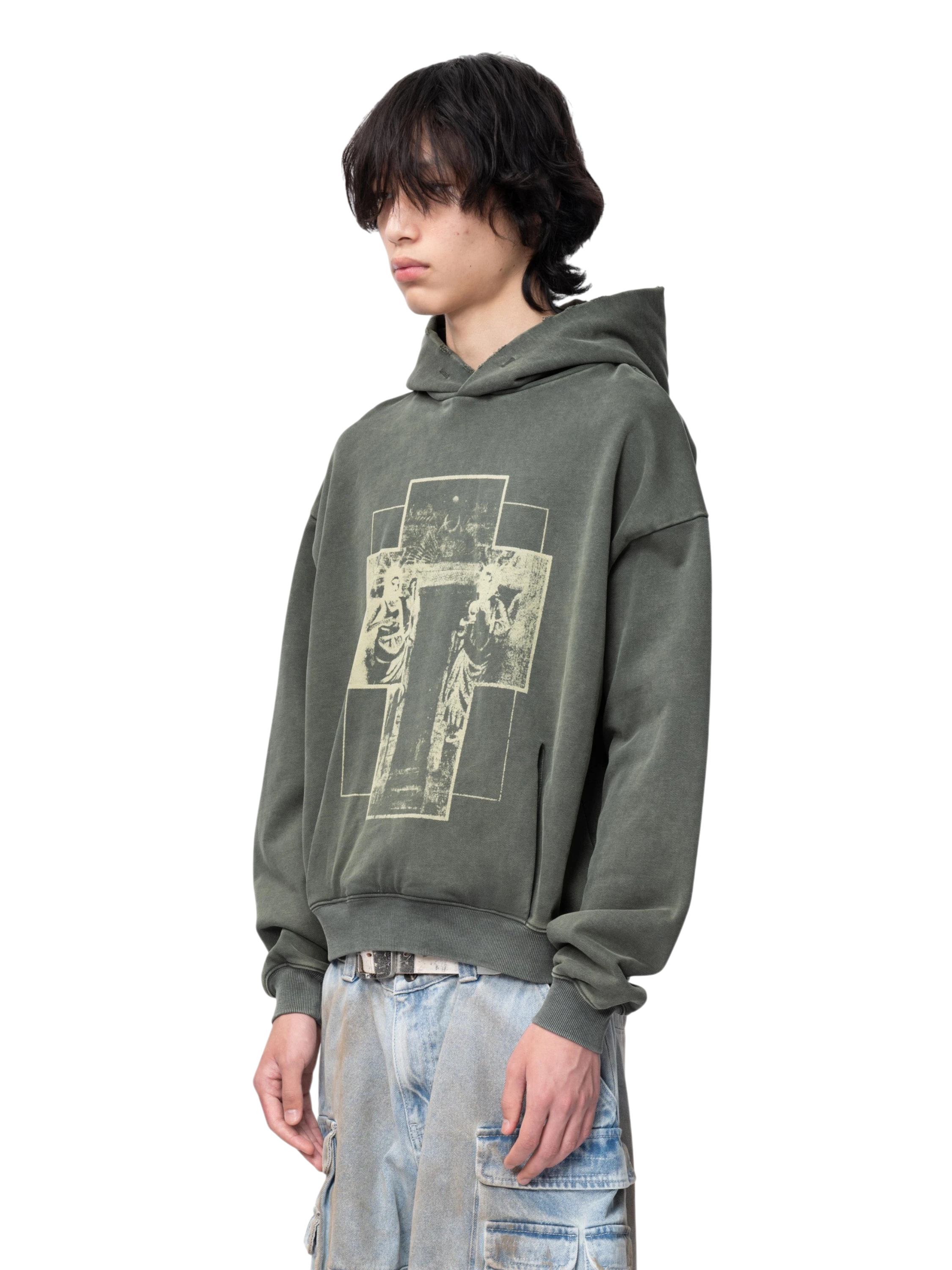 TBHNP Disciple Double Saints distressed pullover hoodie — men's streetwear hoodie