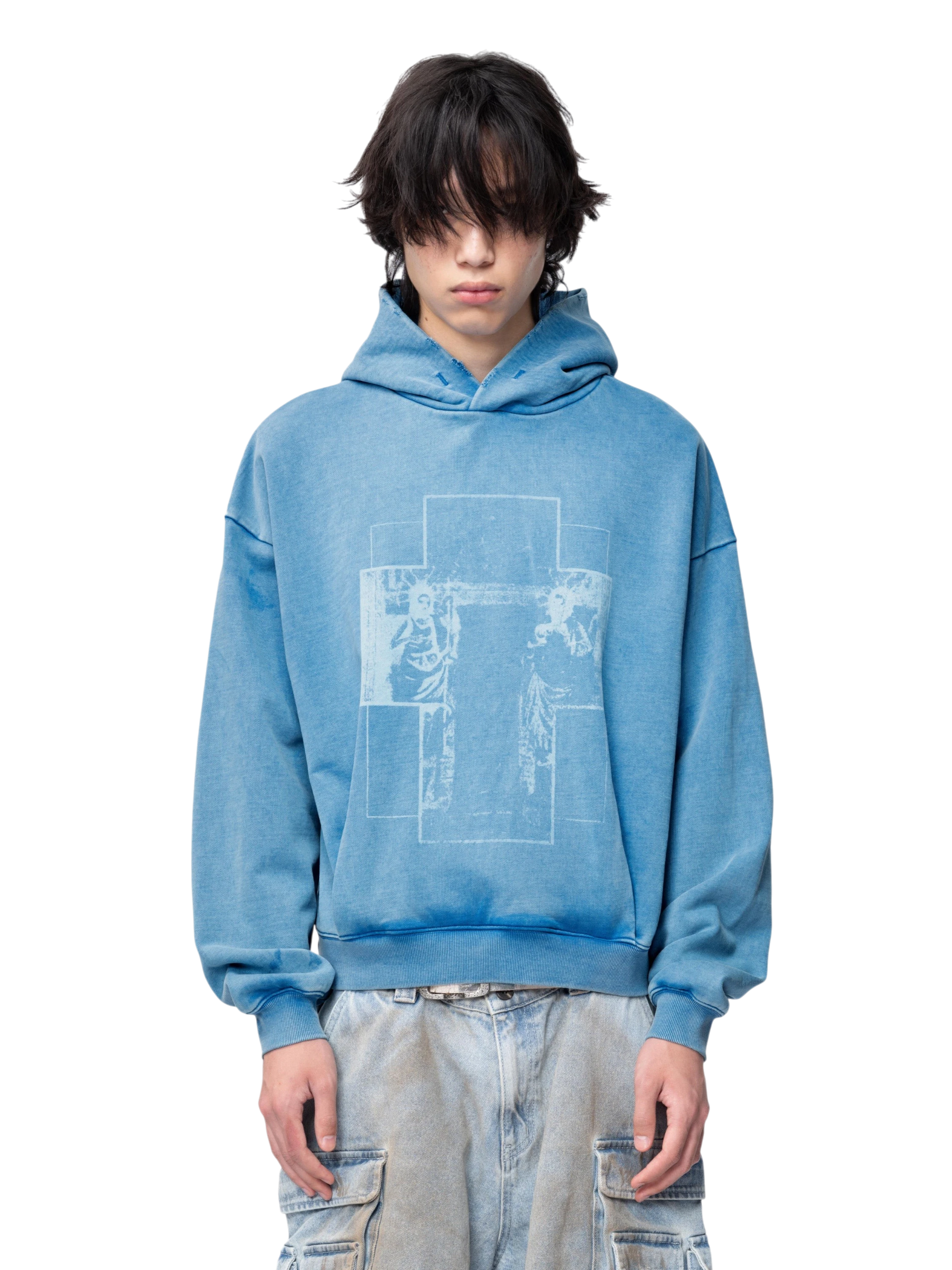 TBHNP Disciple Double Saints distressed pullover hoodie — men's streetwear hoodie