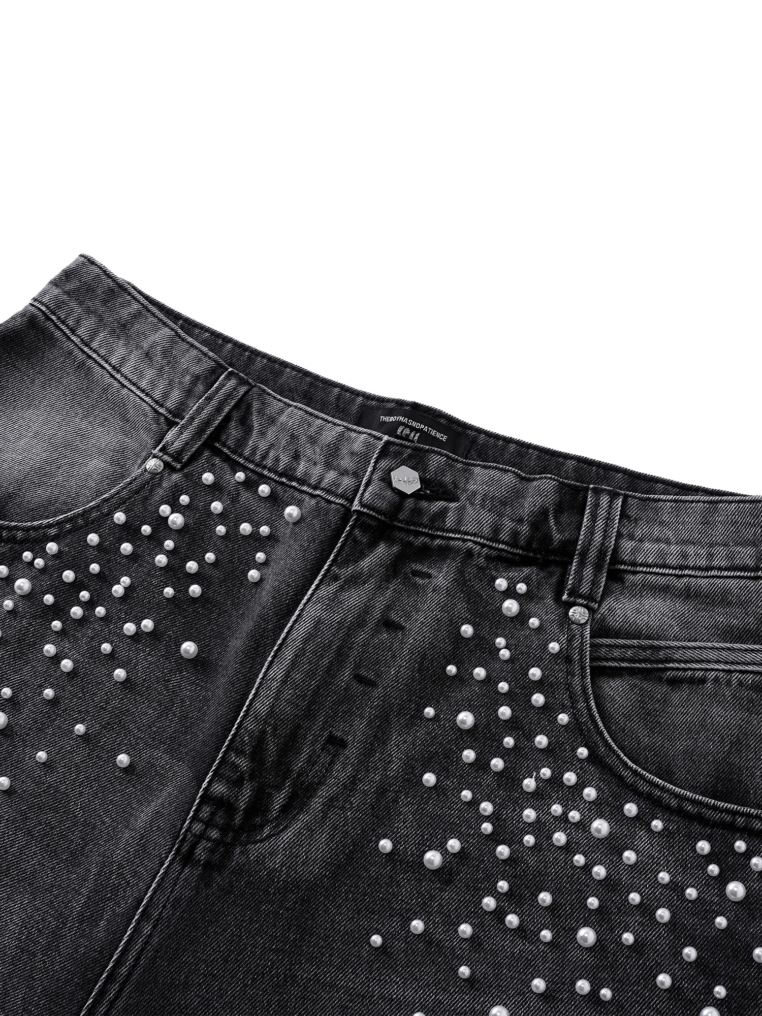  LUMINOUS DAWN KNIGHT PEARL ARMOR CROPPED JEANS