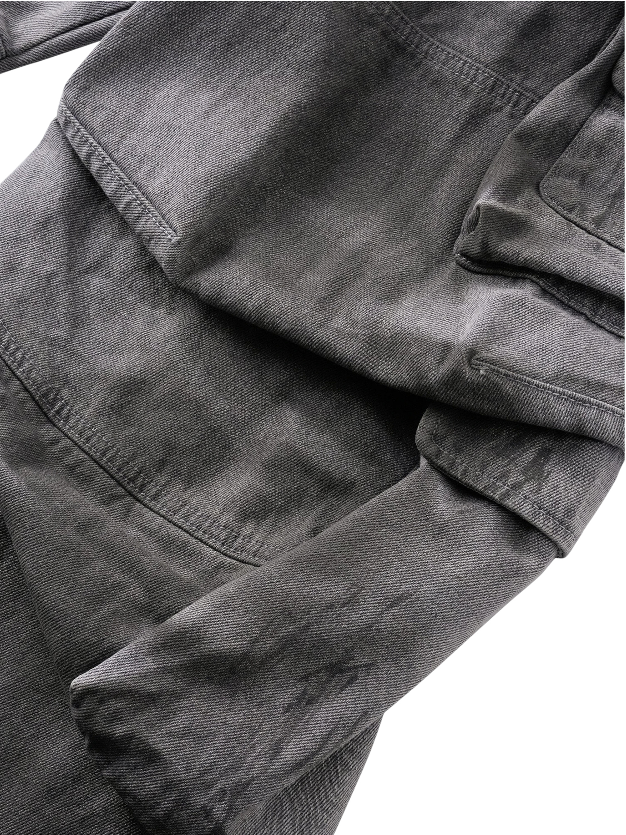 TBHNP Disciple mud-dyed multi-pocket baggy cargo pants — men's streetwear cargo pants