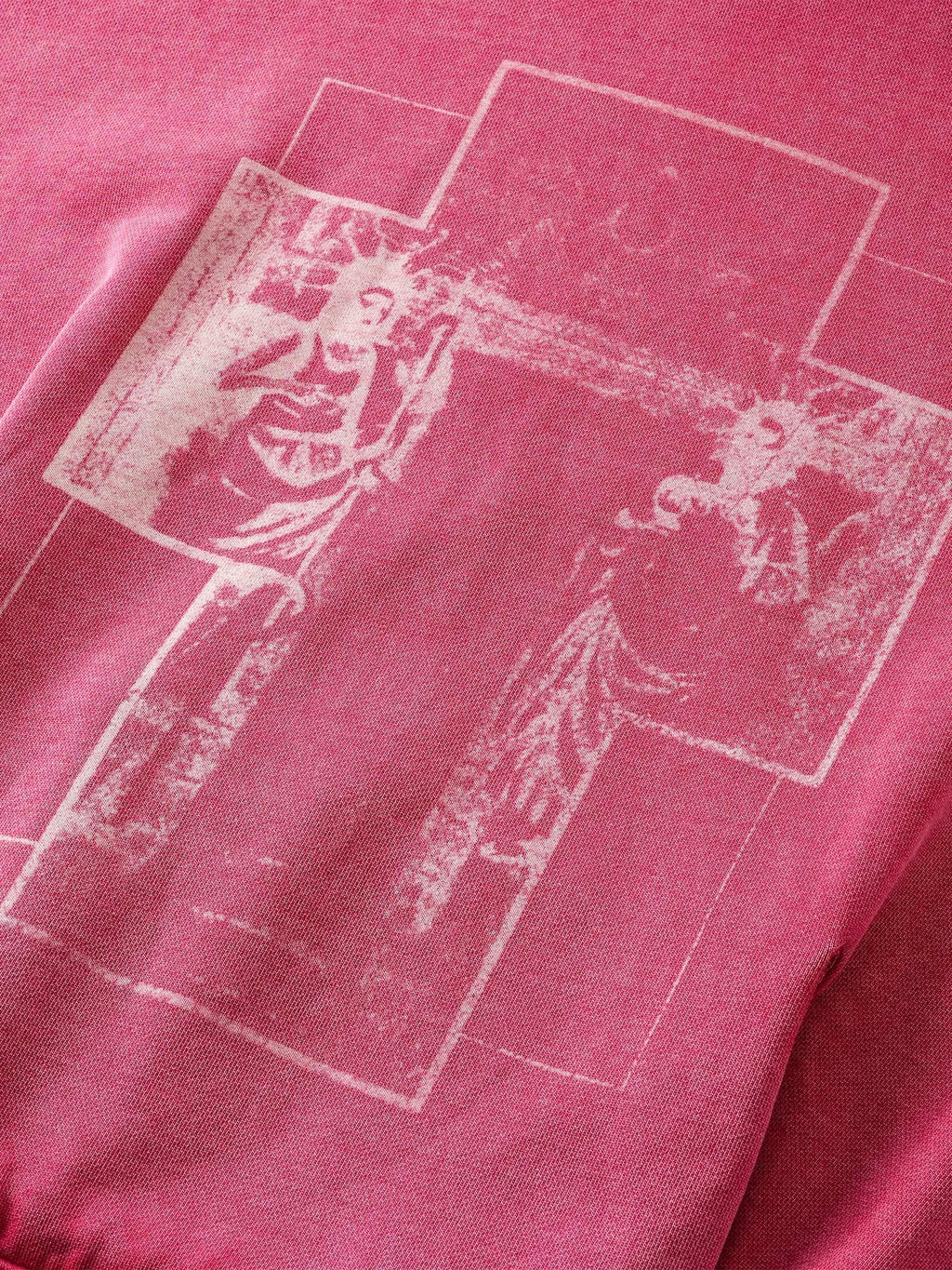 DISCIPLE DOUBLE SAINTS DISCHARGE-PRINT HOODIE