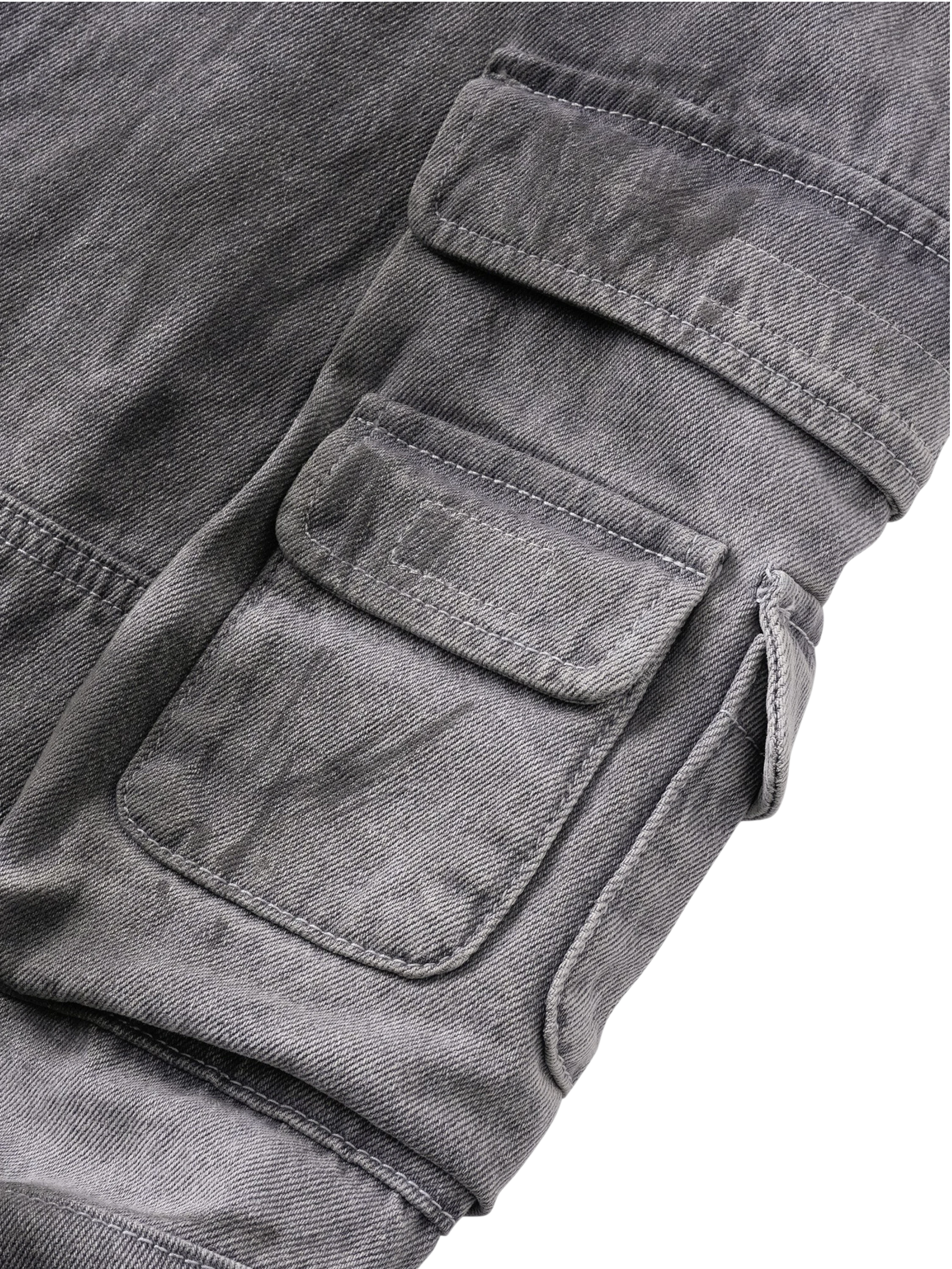 TBHNP Disciple mud-dyed multi-pocket baggy cargo pants — men's streetwear cargo pants