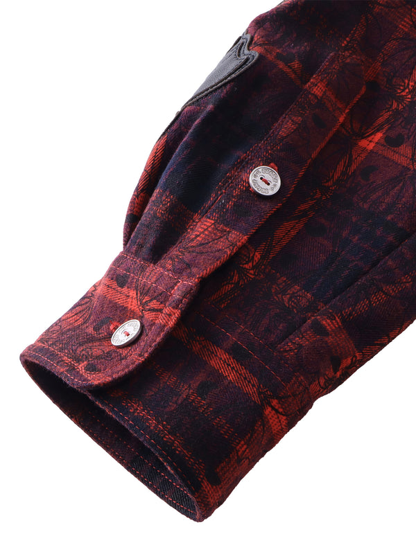 LUMINOUS DAWN RHINESTONE PEARL BAT PATTERN L-S SHIRT