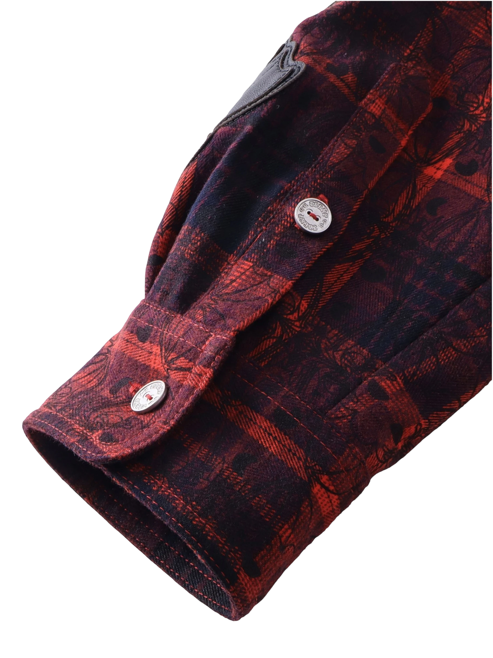 TBHNP Luminous Dawn rhinestone bat pattern plaid flannel shirt — men's gothic streetwear button-up