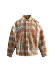 DOUBLE SAINT MURAL PLAID SHIRT