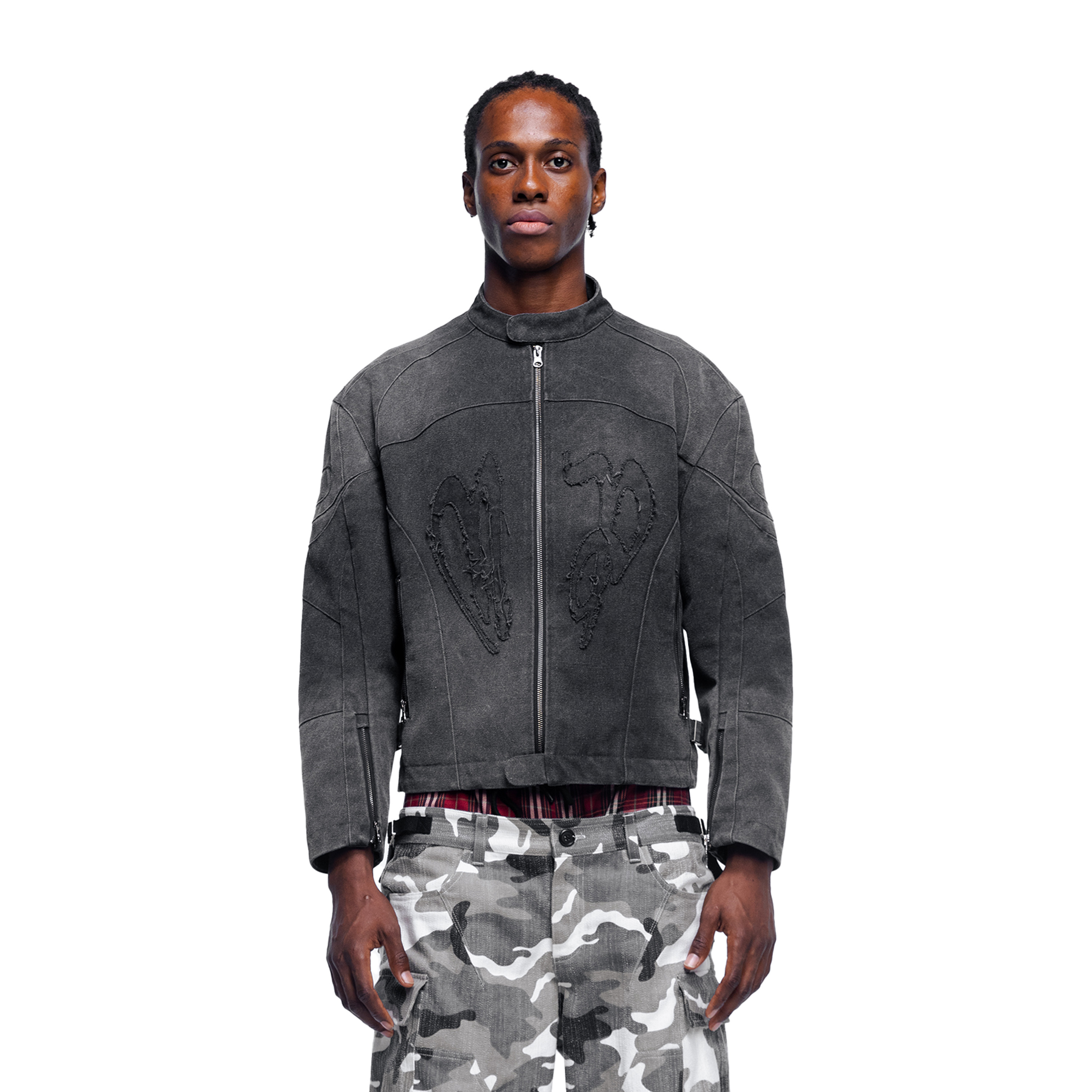 PRINCE OF DARKNESS CANVAS MOTO JACKET