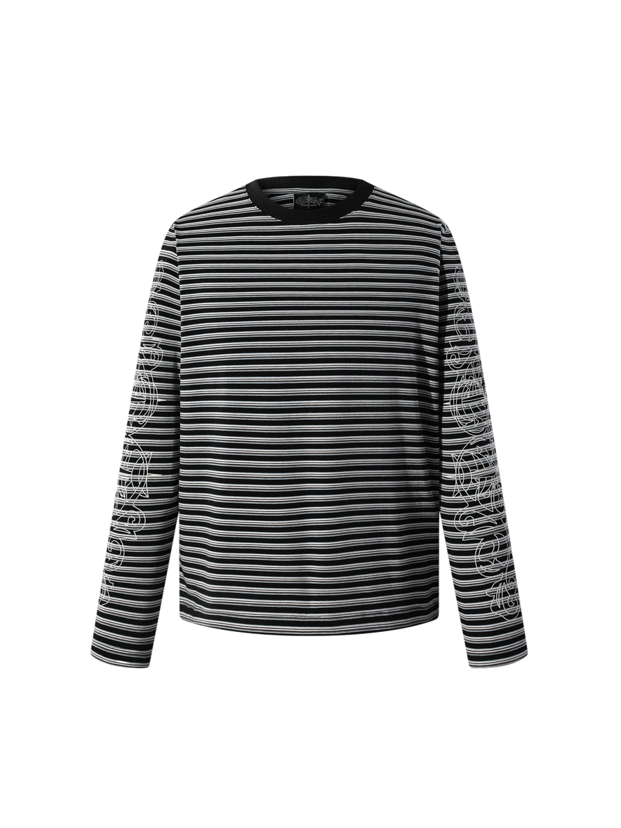 LUMINOUS DAWN STRIPED LONG-SLEEVE TEE