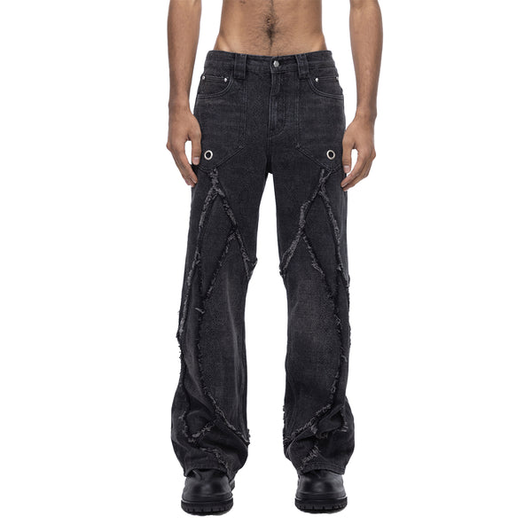 ECLIPSE OF THE BLOODMOON COBRA PRINT BAGGY JEANS