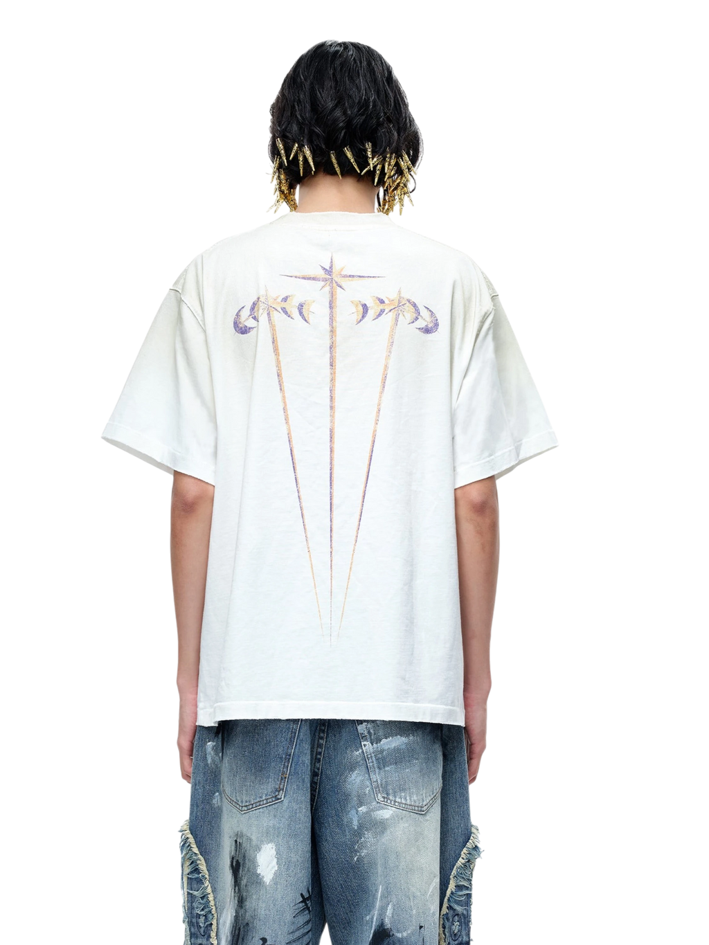 TBHNP Luminous Dawn astral knight distressed t-shirt — men's streetwear graphic tee