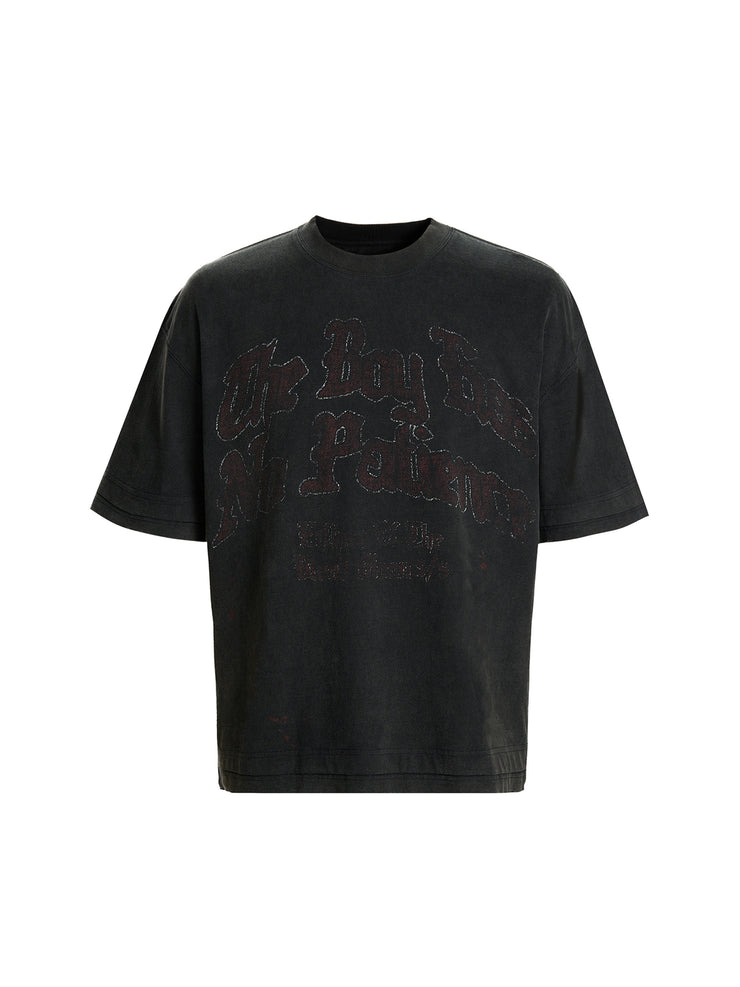 ECLIPSE OF THE BLOOD MOON LETTER WASHED S/S TEE